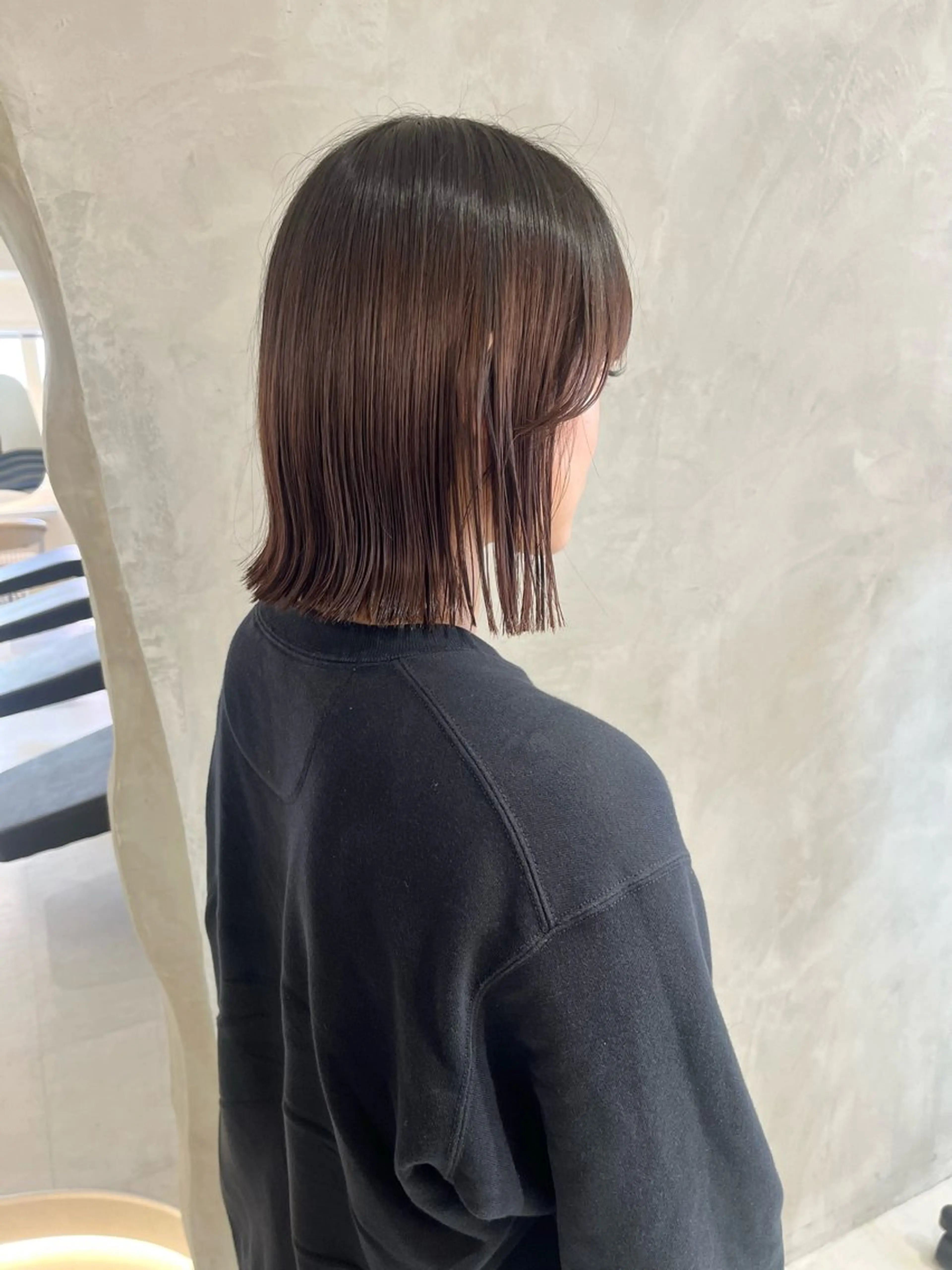 ショート カット effect横浜所属・切りっぱなしボブ/ 艶カラー/綾莉のヘアスタイル