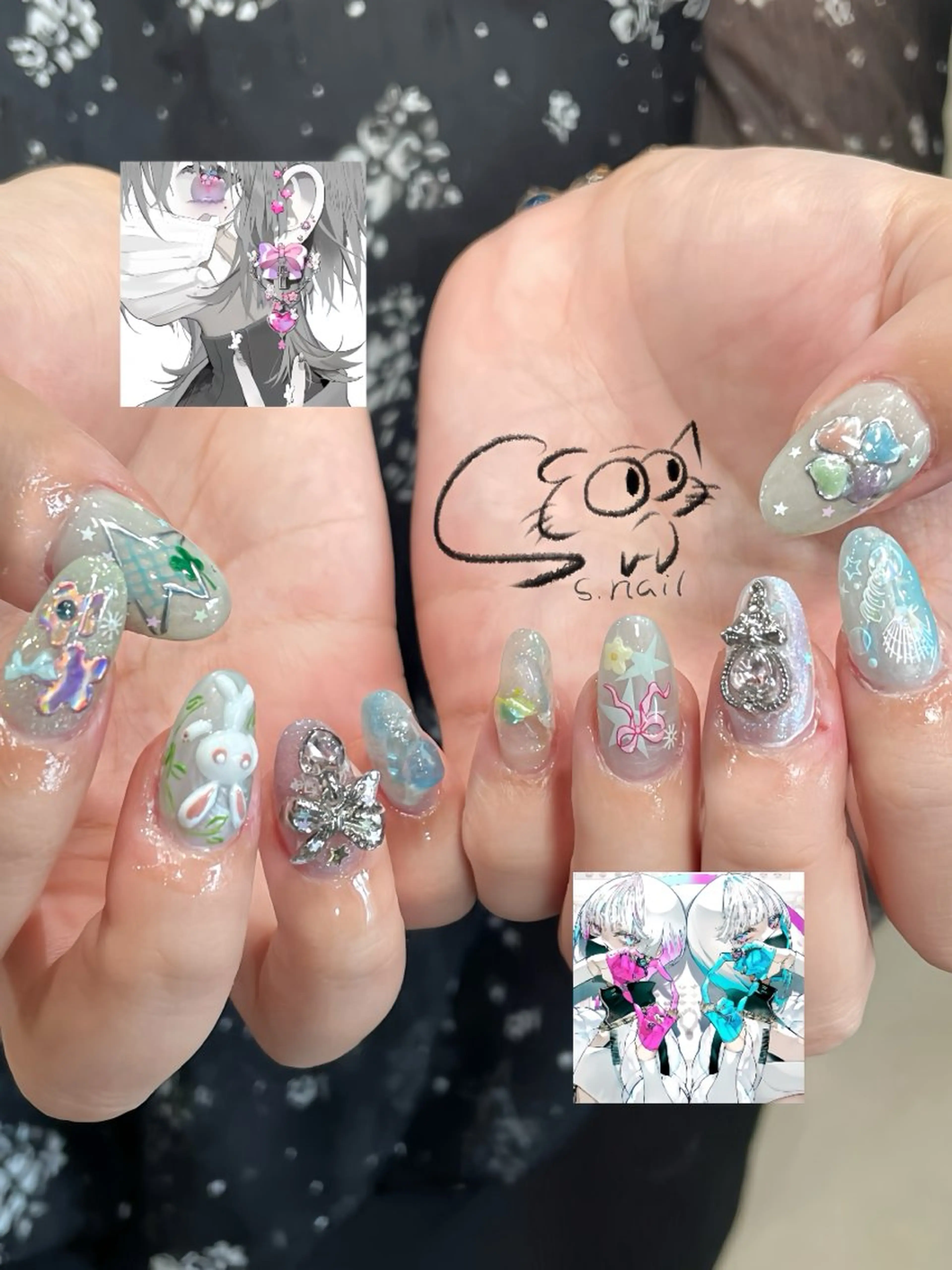 ネイル アートネイル チークネイル フレンチネイル グラデーション マグネットネイル ハンドネイル S.nail所属・S.nail _のネイルデザイン