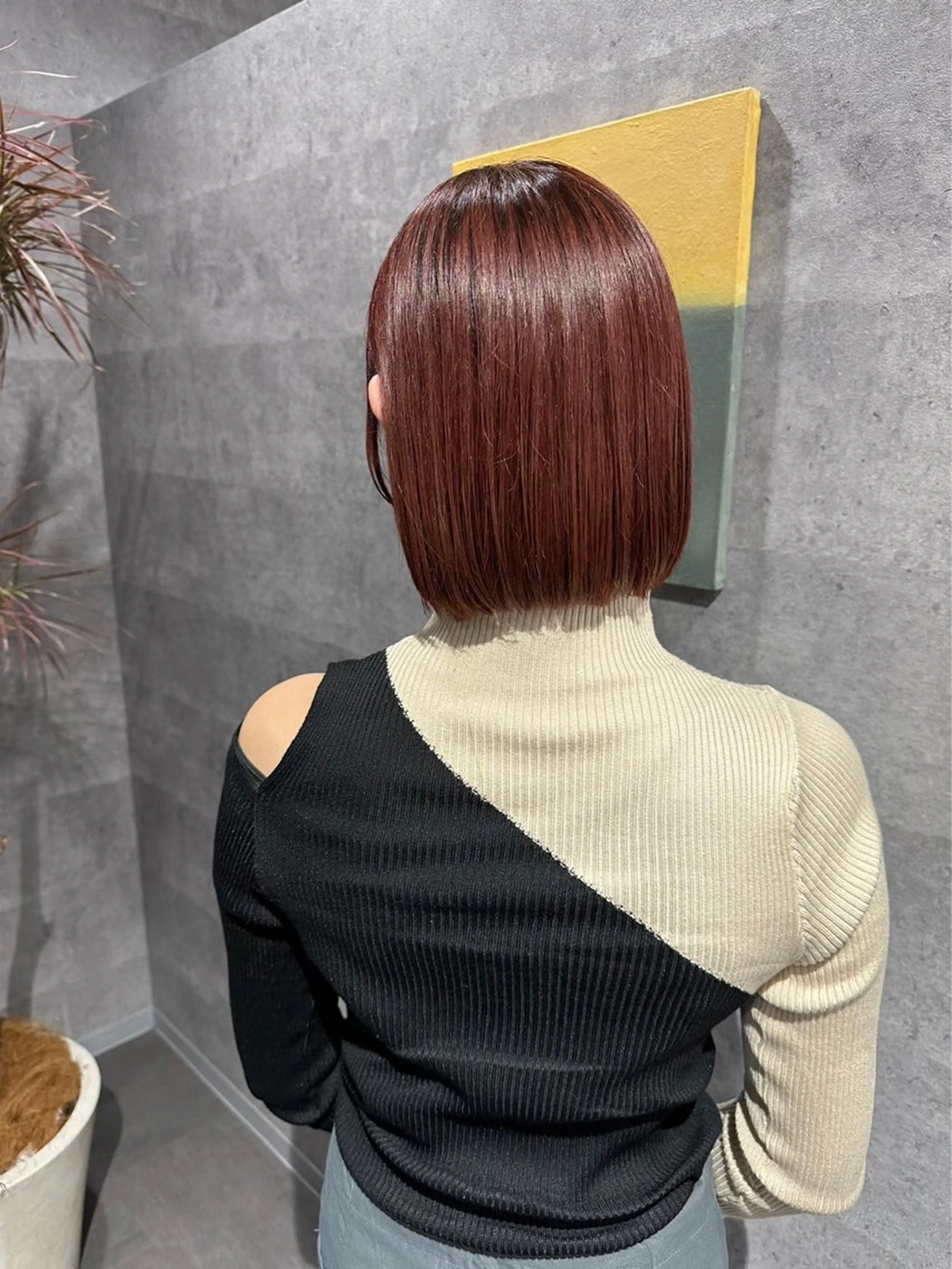 ミディアム カラー ヘアカラー 柔らかい透明感カラー 髪質改善/神戸のヘアスタイル