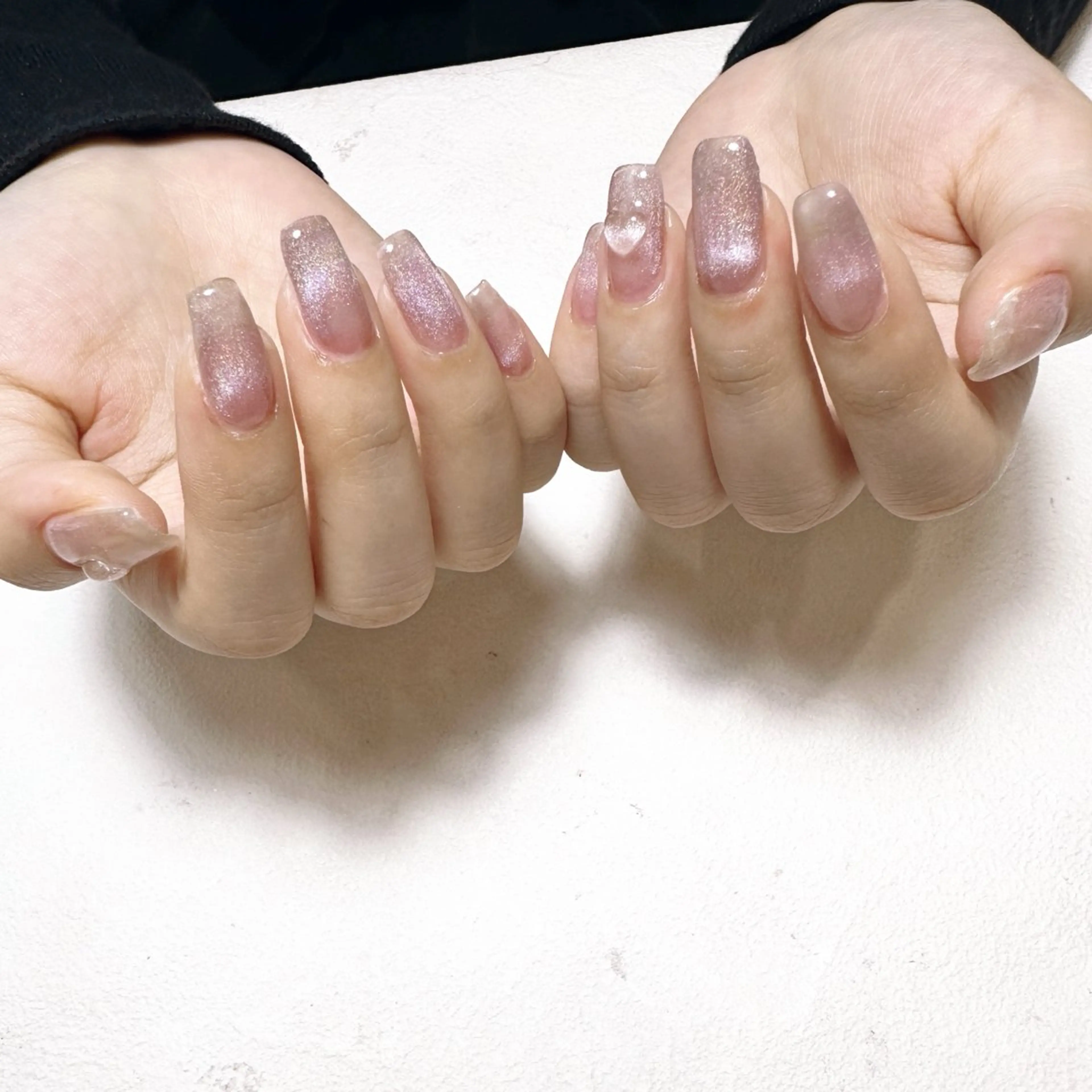 ネイル ハート マグネットネイル YURI ◡̈ nagoyaのネイルデザイン