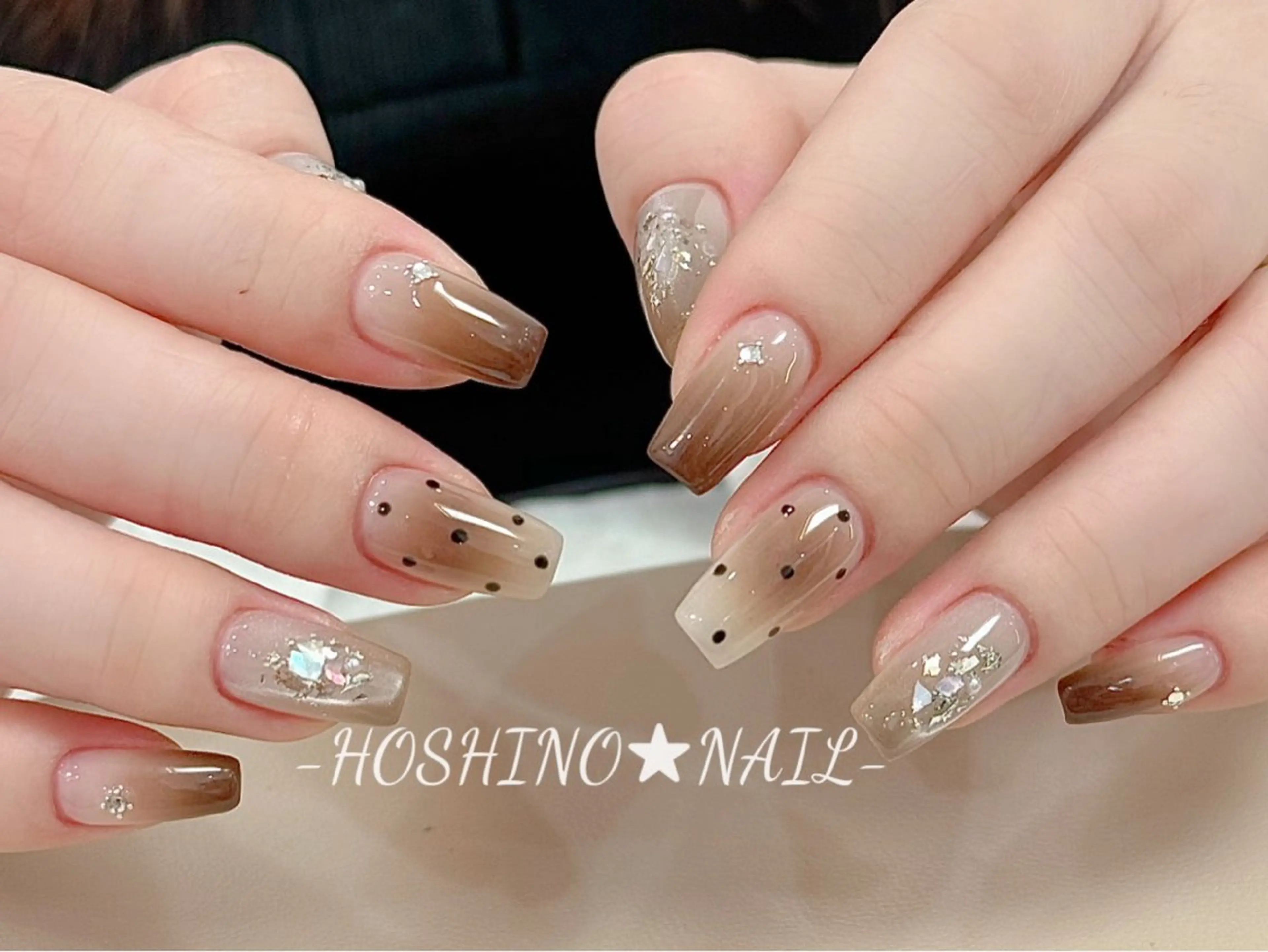 ネイル オーロラネイル チークネイル ドット フットネイル フレンチネイル ハンドネイル ★HOSHINO NAIL★新宿店のネイルデザイン
