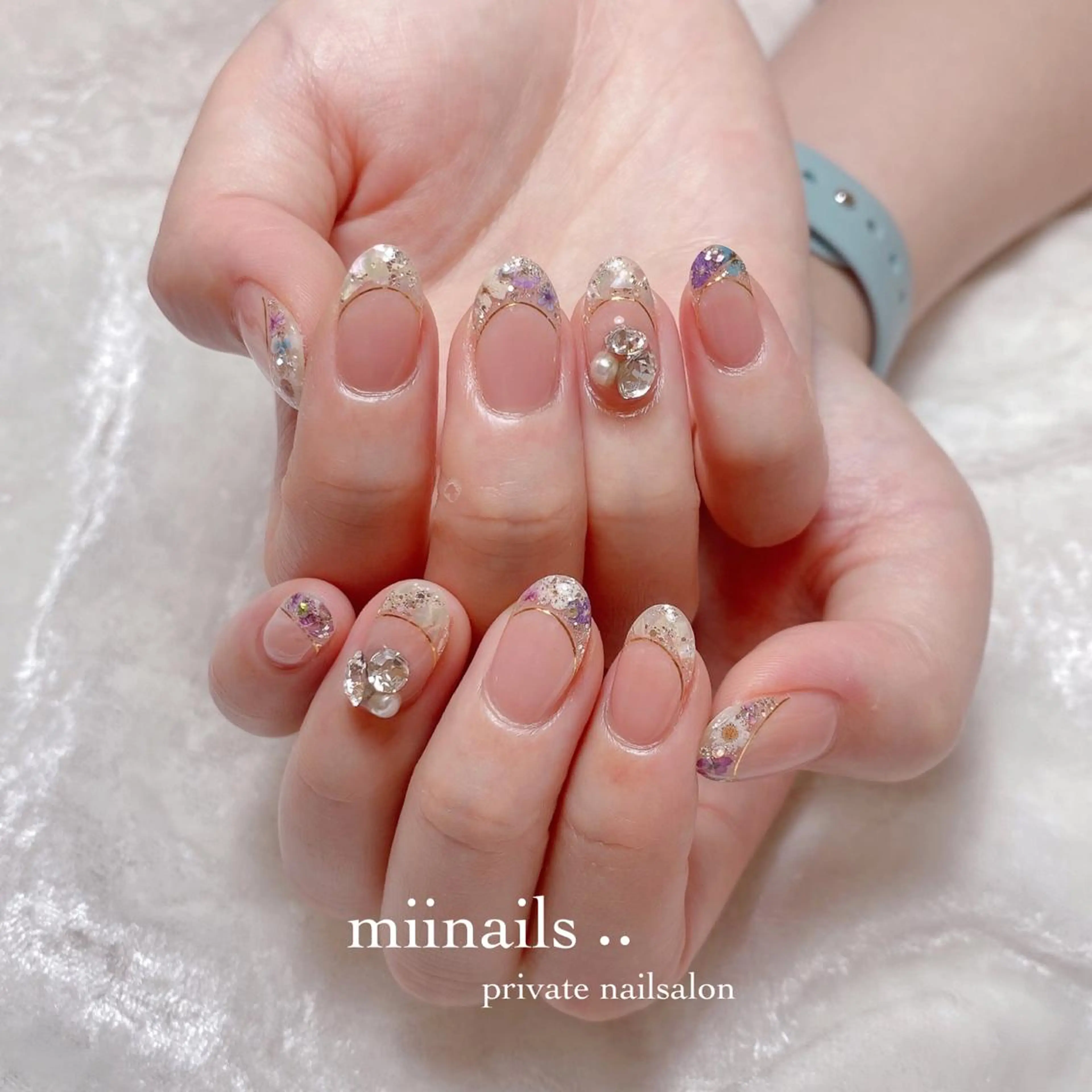 ネイル 韓国ネイル ワンホンネイル ハンドネイル nailsalon miinailsのネイルデザイン