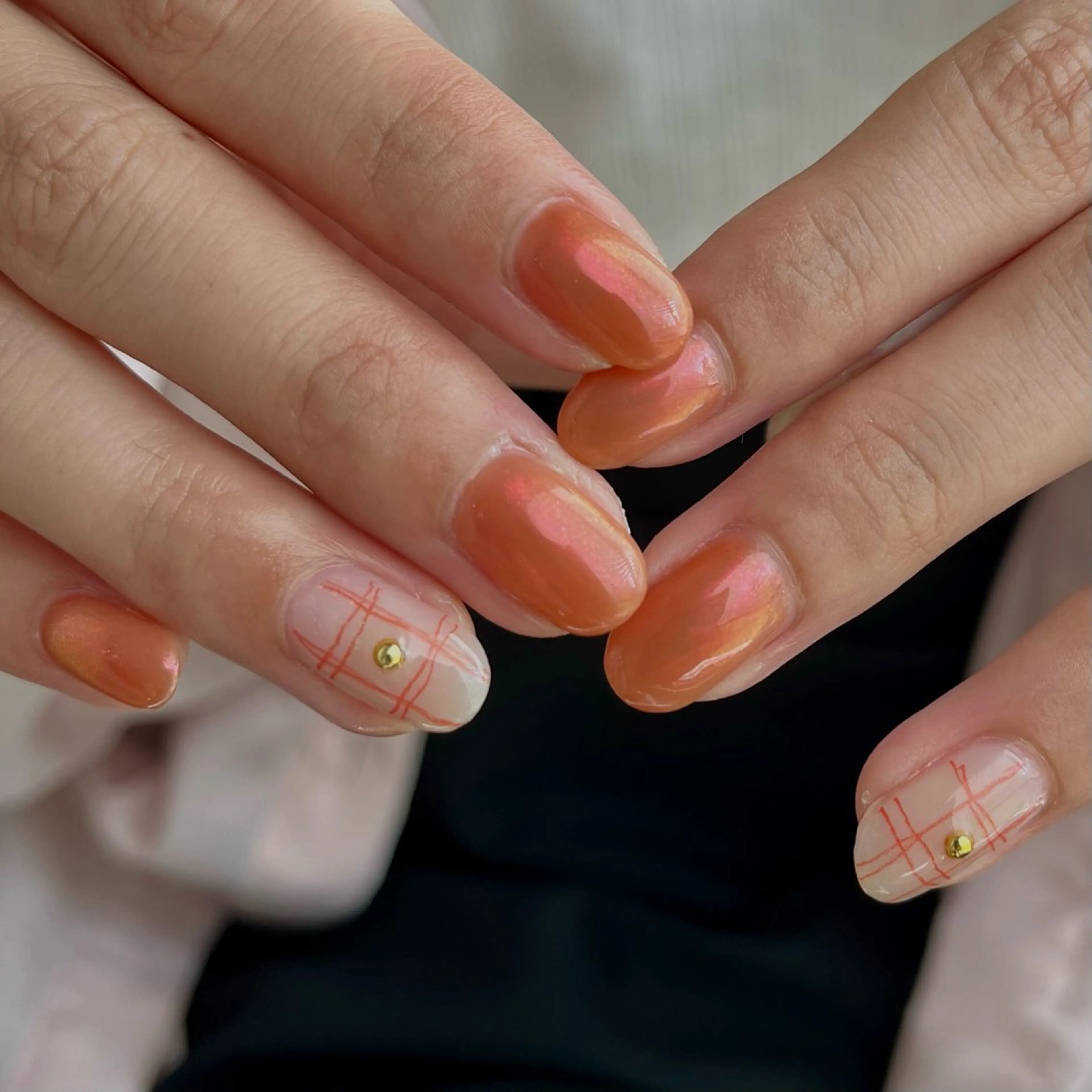 ネイル オーロラネイル ハンドネイル nail room Hotori.のネイルデザイン