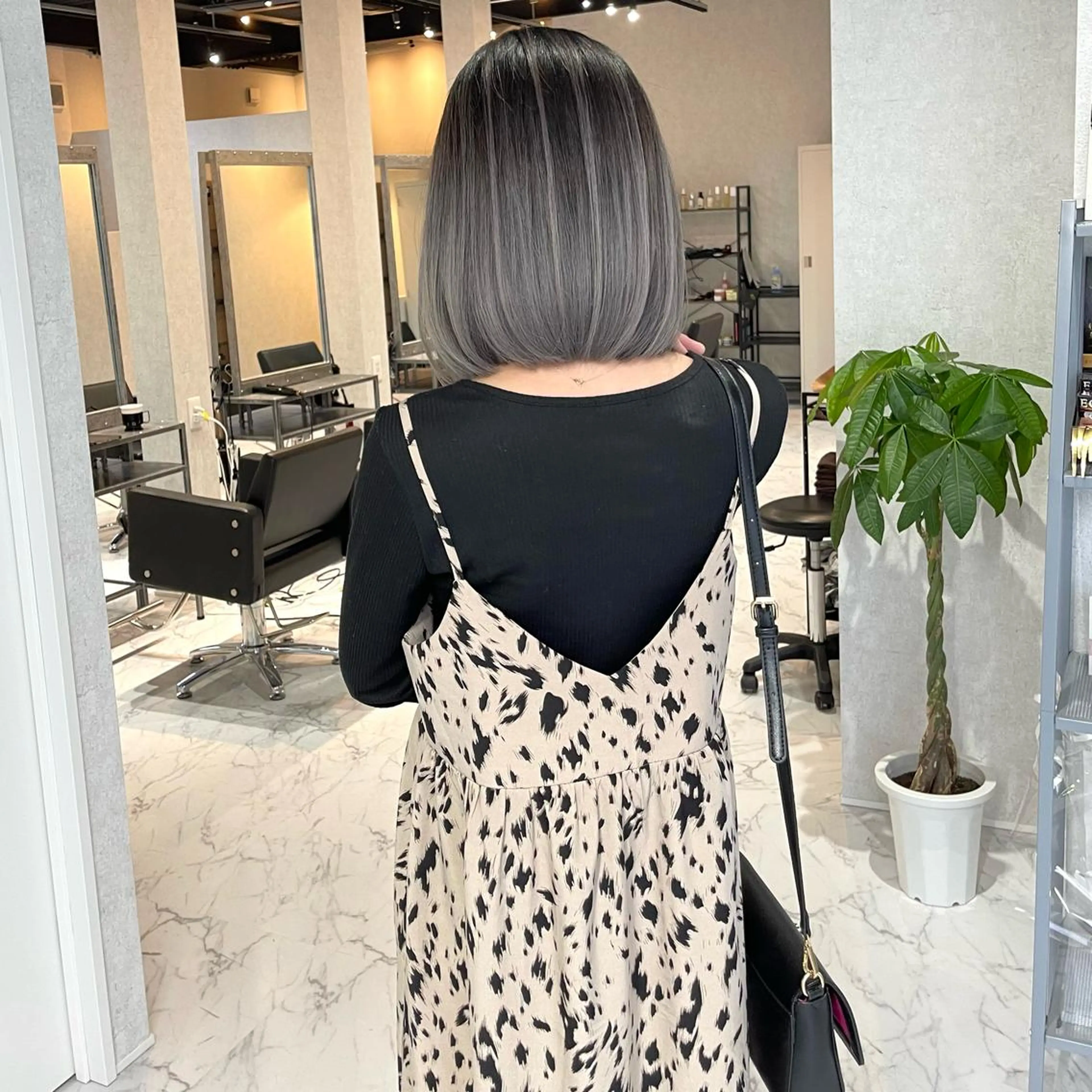 ショート カラー バレイヤージュ デザインカラー ハイライトカラー 外国人風カラー ハイライト カット ヘアカラー トリートメント アンドウ ユウ/ レイヤーカット/韓国のヘアスタイル