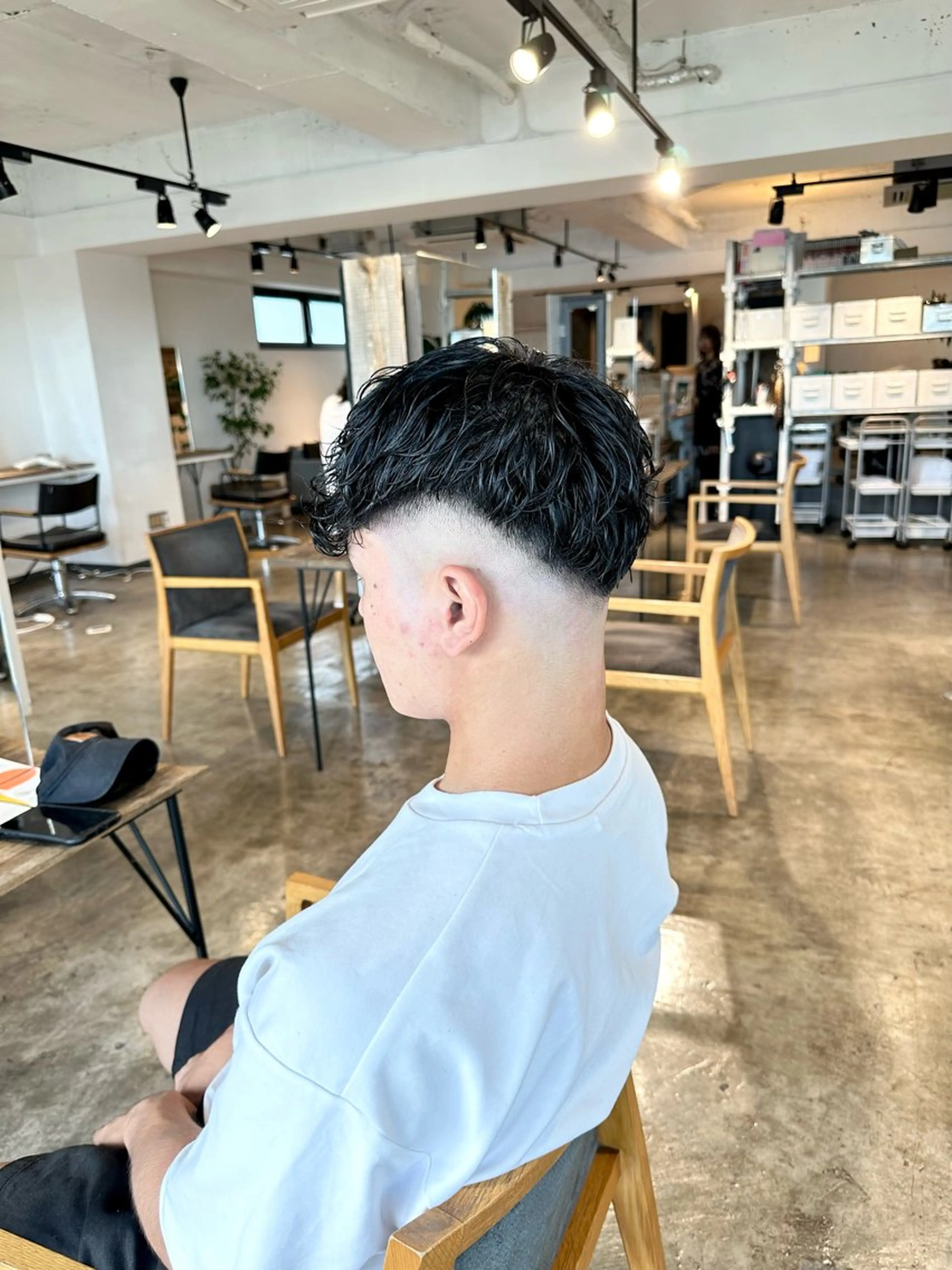 メンズ フェードカット メンズパーマ スキンフェード スペインカール 刈り上げ 骨格補正施術/メンズ 専門美容師/YUYAのヘアスタイル