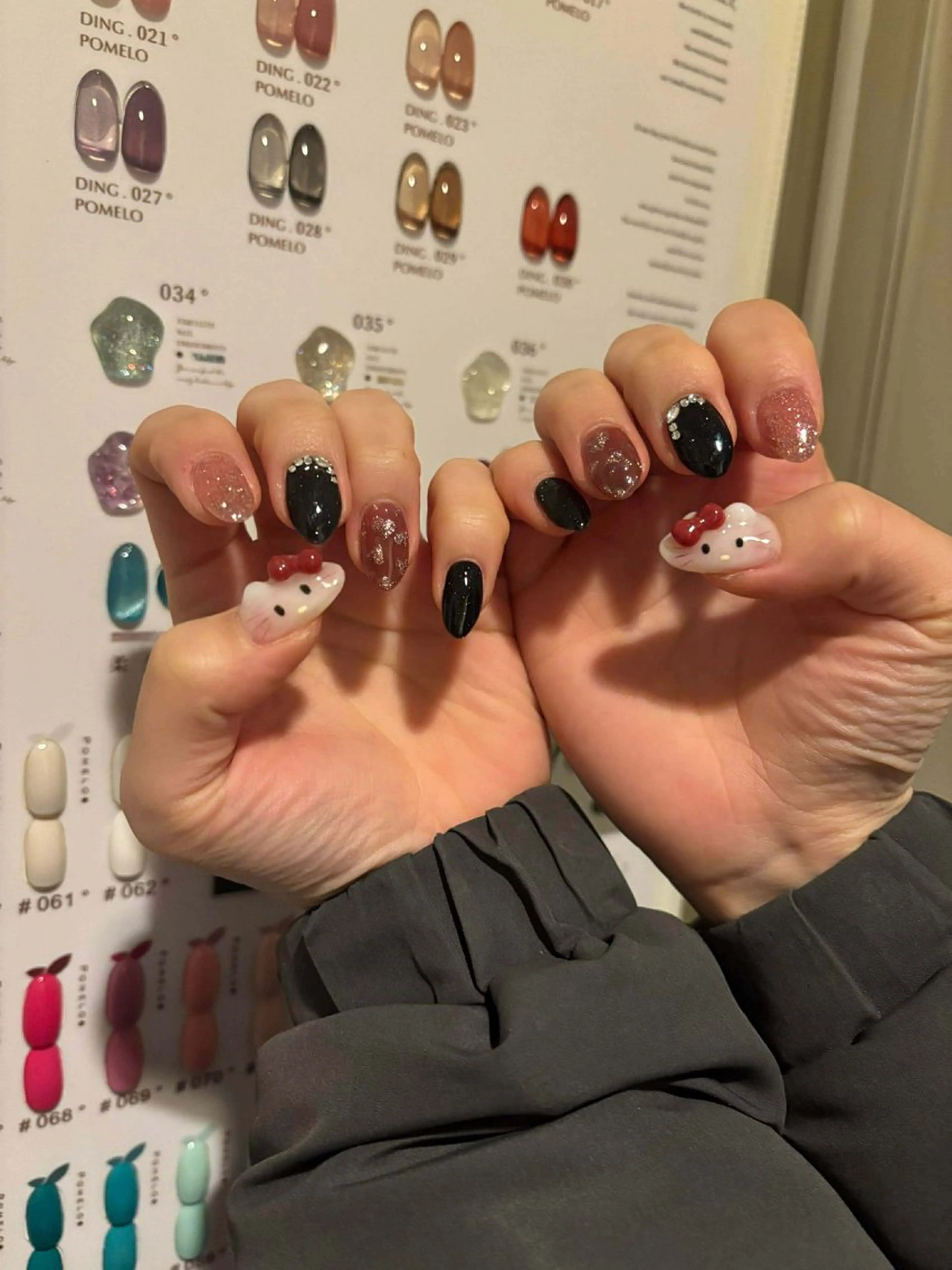 ネイル 韓国ネイル 持ち込み ニュアンスネイル ネイルチップ 冬ネイル RINN ANA.CHUOのネイルデザイン