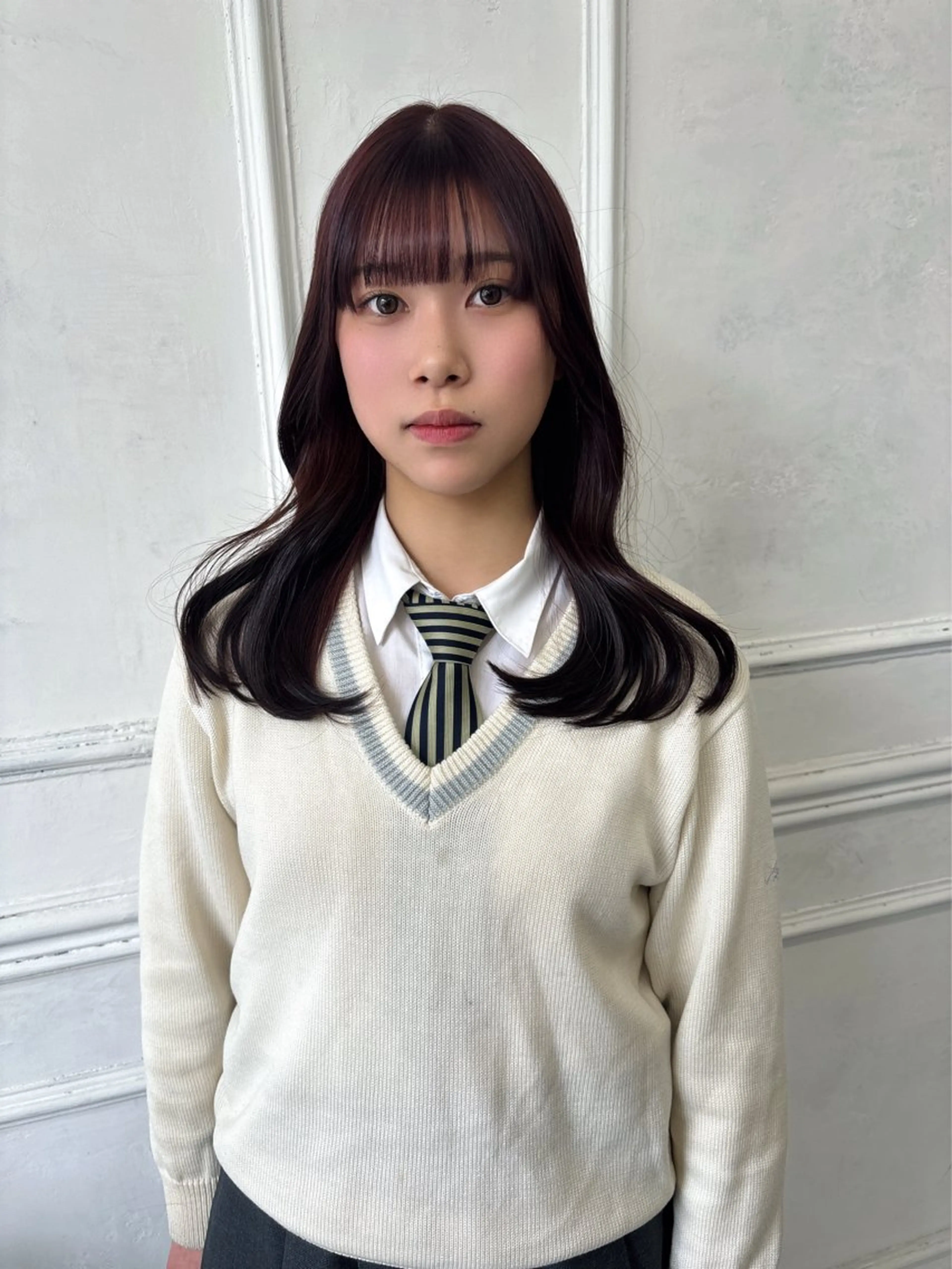 カラー レッドカラー 卒業式のヘアスタイル ヘアカラー MaisonHALU 松浦光咲のヘアスタイル