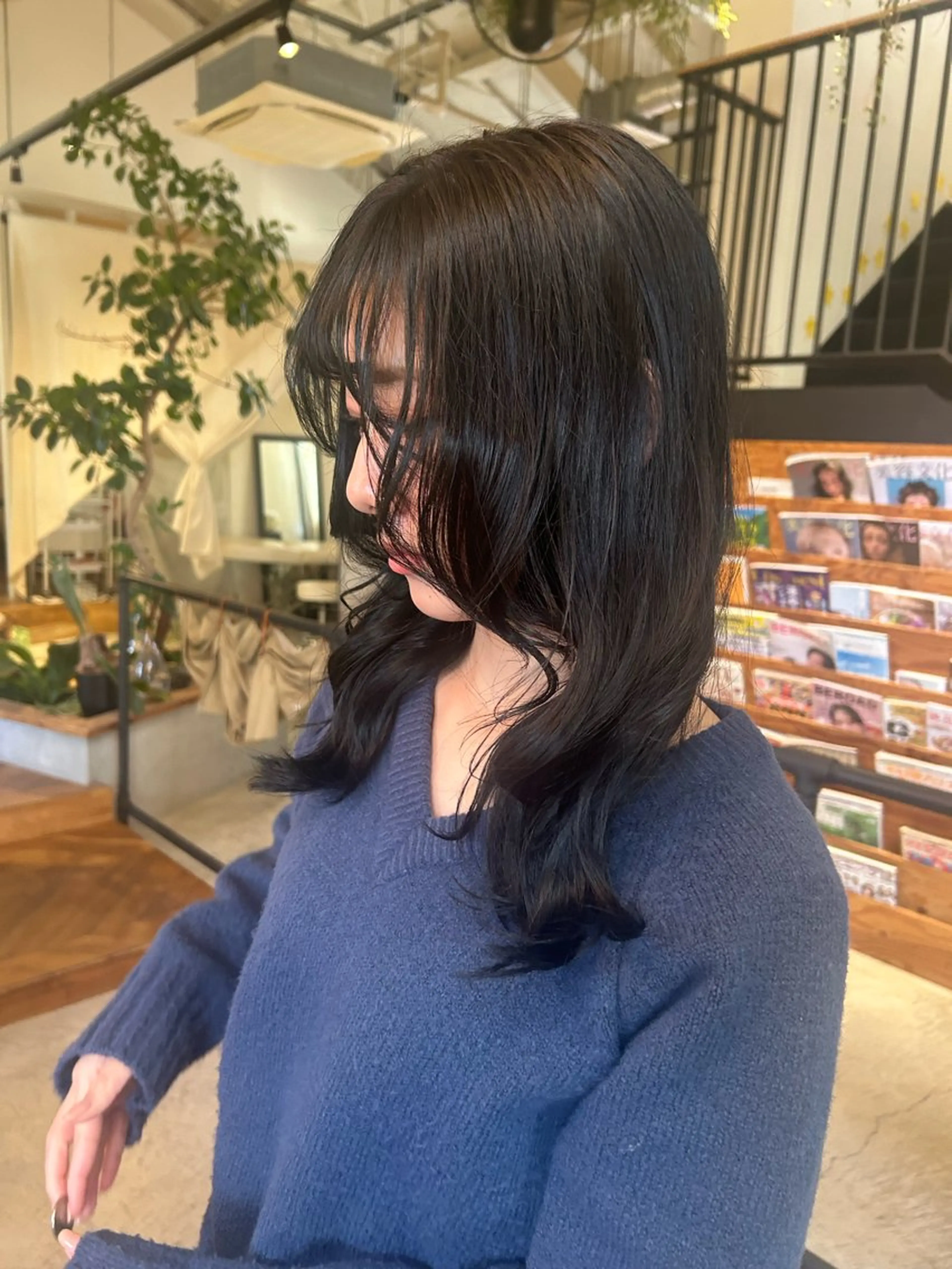 ミディアム カラー さら/暖色/メンズ/ /デザインカラーのヘアスタイル