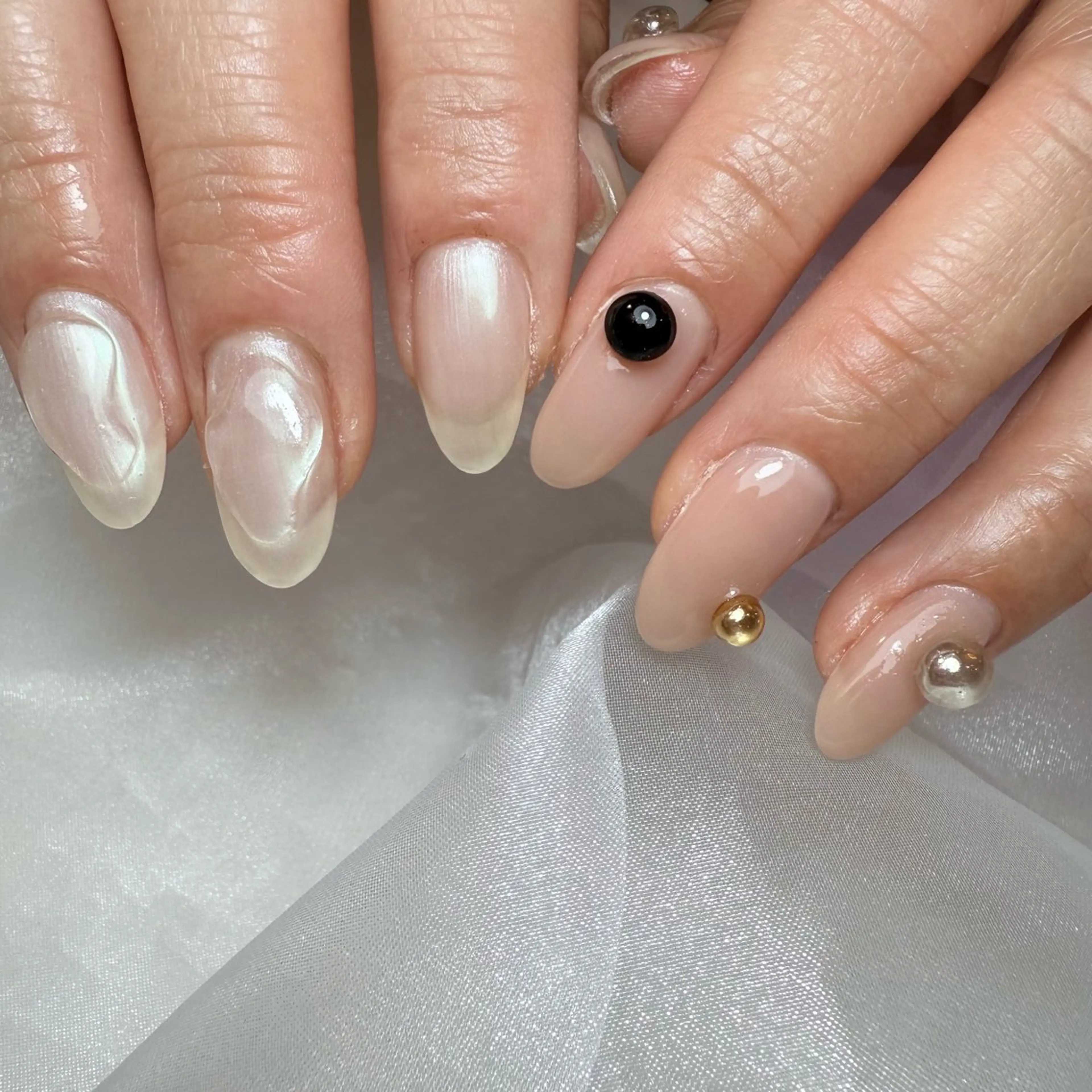 ネイル 持ち込み ニュアンスネイル ハンドネイル Nail salon アトリエジョワ　金山のネイルデザイン
