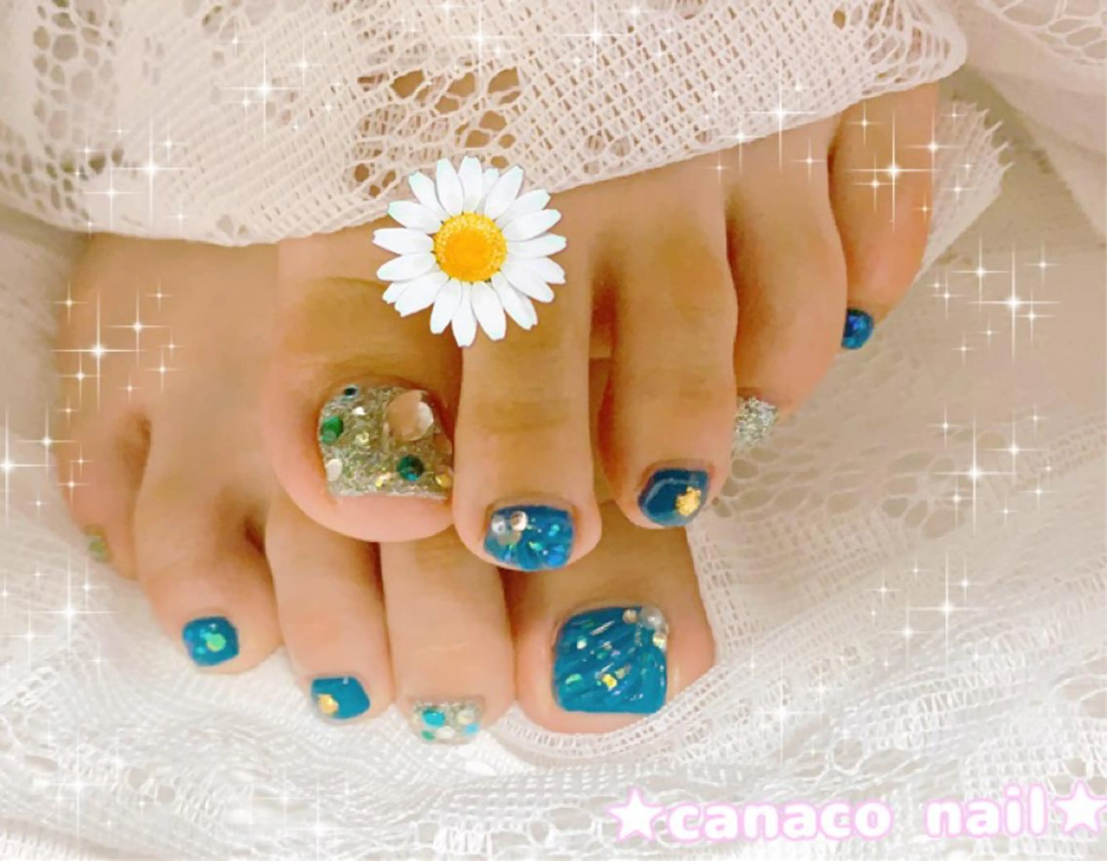 ネイル アートネイル フットネイル ストーンネイル Felice所属・ベテランネイル cnc  nailのネイルデザイン