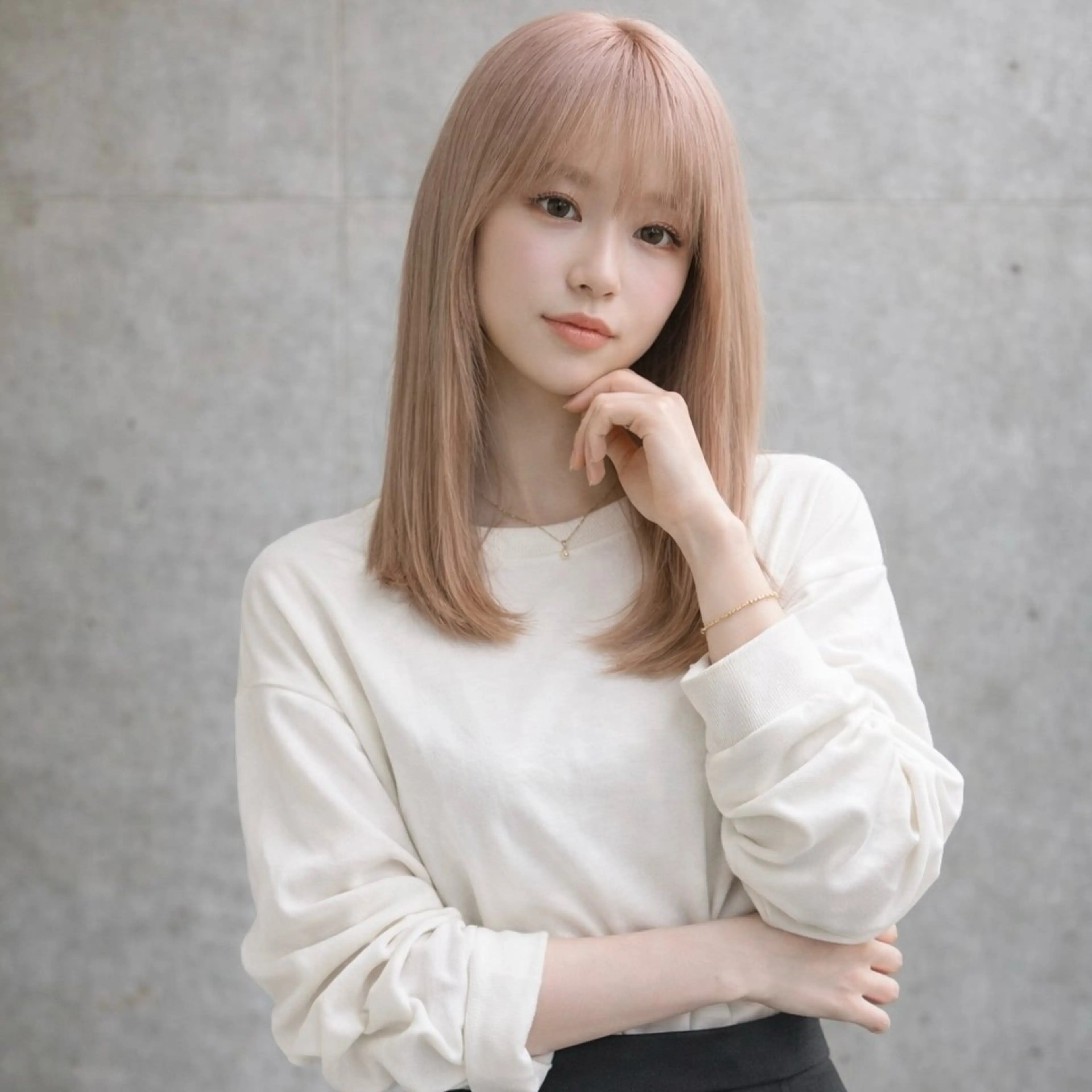 ミディアム カラー ヘアカラー トリートメント 一ノ瀬 暁のヘアスタイル