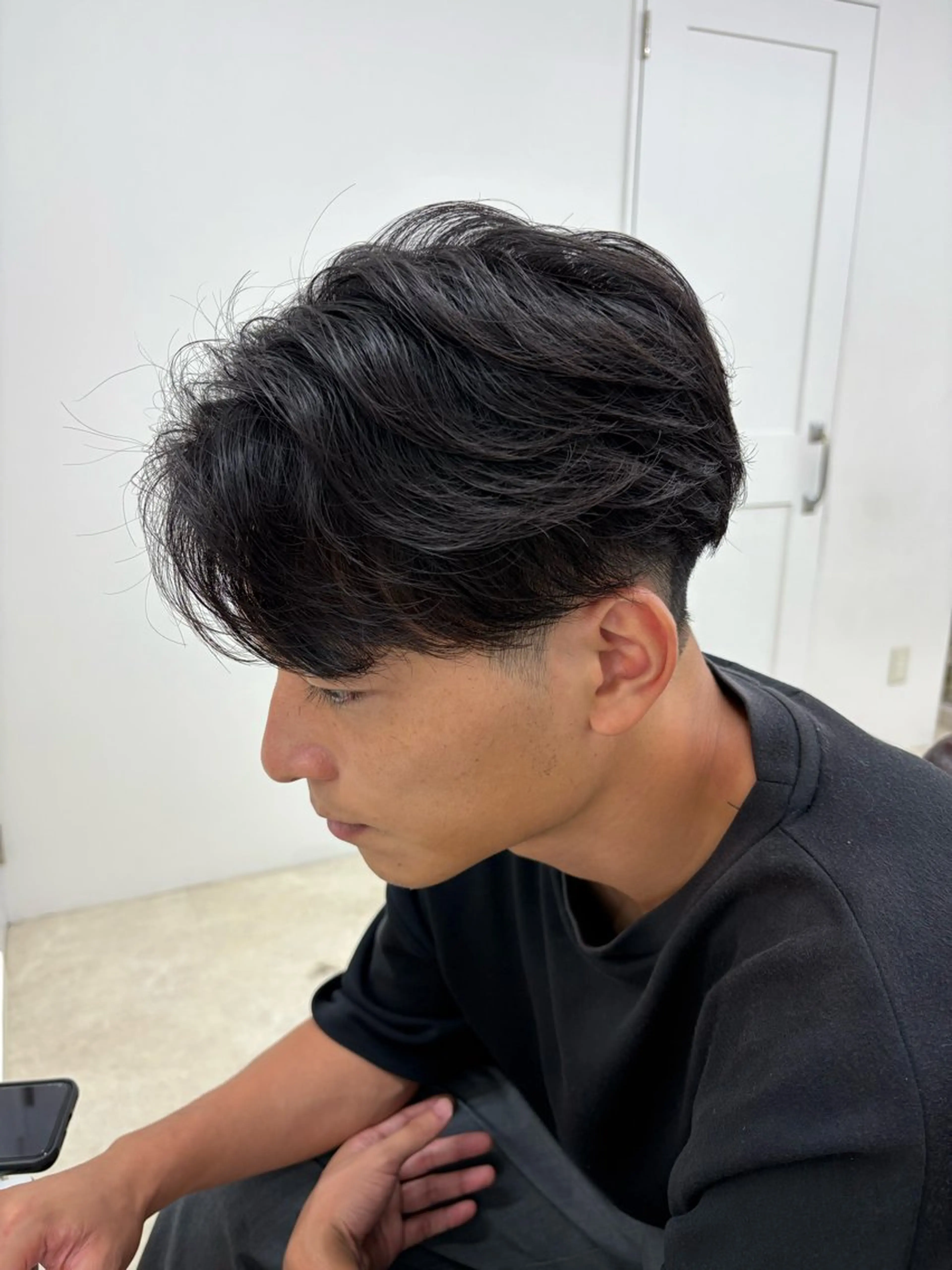 パーマ メンズ カット パーマ トリートメント ヘアセット 新宿/韓国ヘア/ 髪質改善ストレートのヘアスタイル