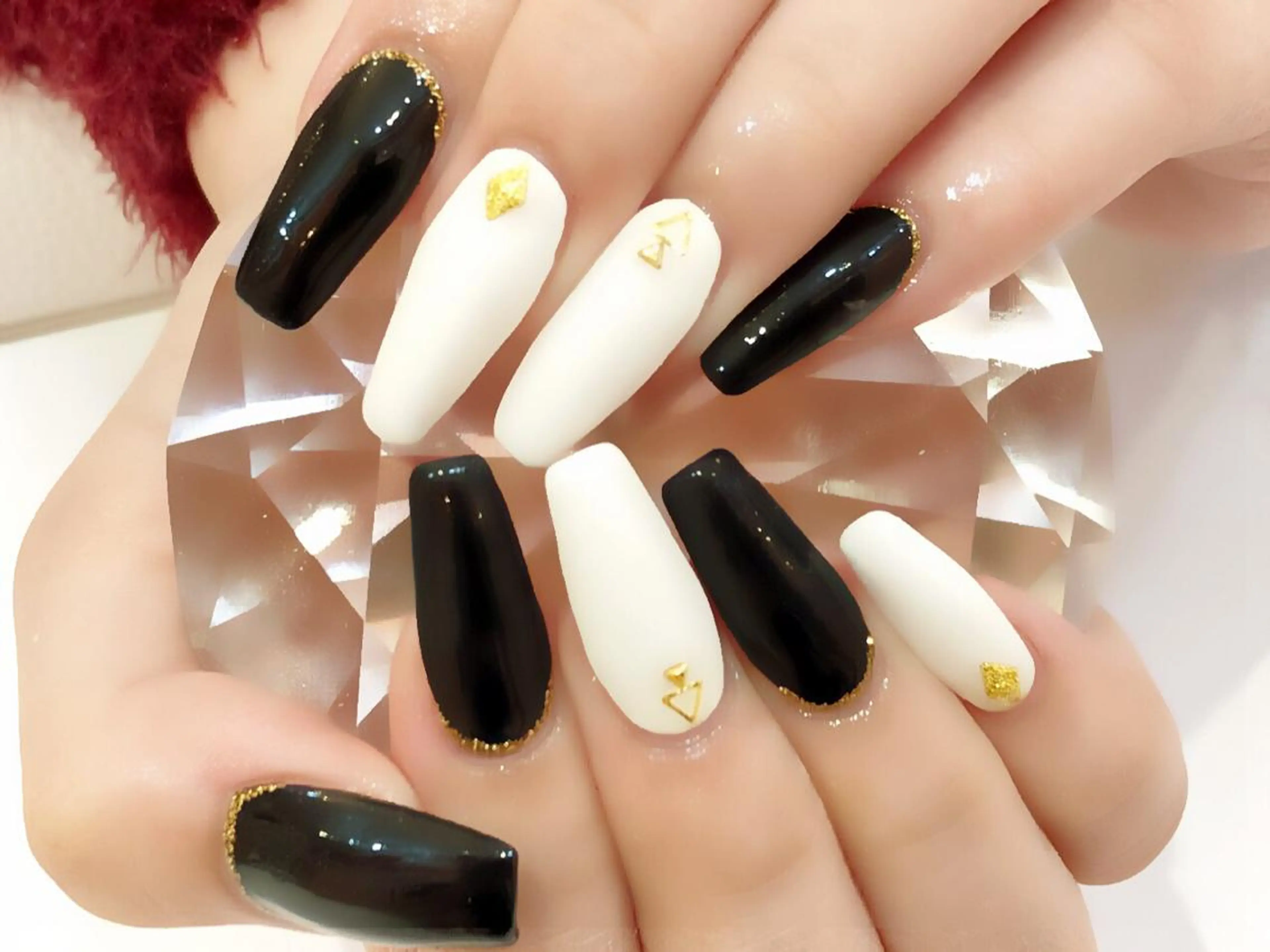 セミロング カラー メンズ キッズ ネイル アートネイル キラキラネイル 持ち込み スカルプネイル ストーンネイル NAILSGOGO shibuyaのネイルデザイン