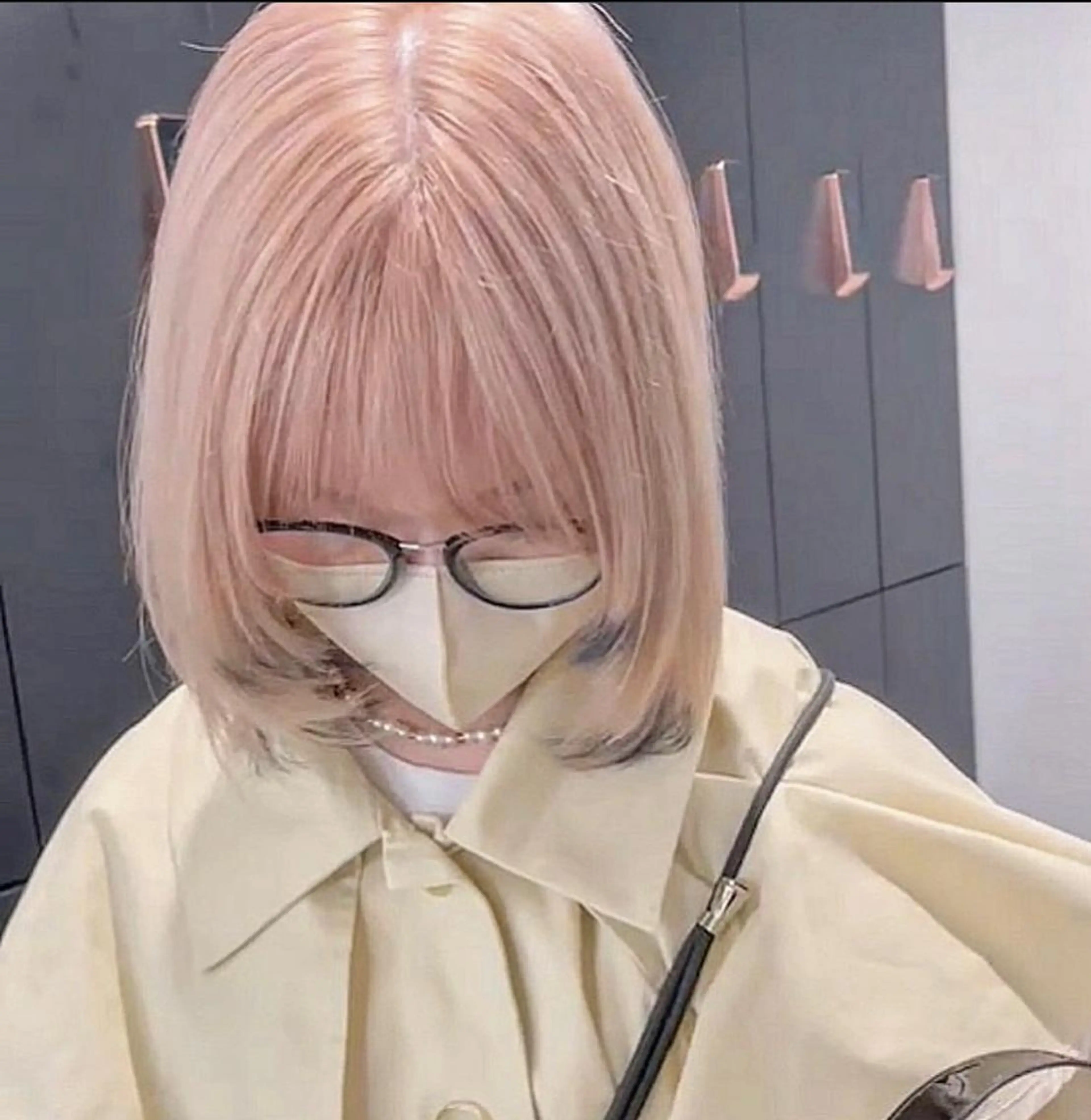 ミディアム カラー ヘアカラー トリートメント レイヤー/ボブ/透明 感カラー/nayuのヘアスタイル