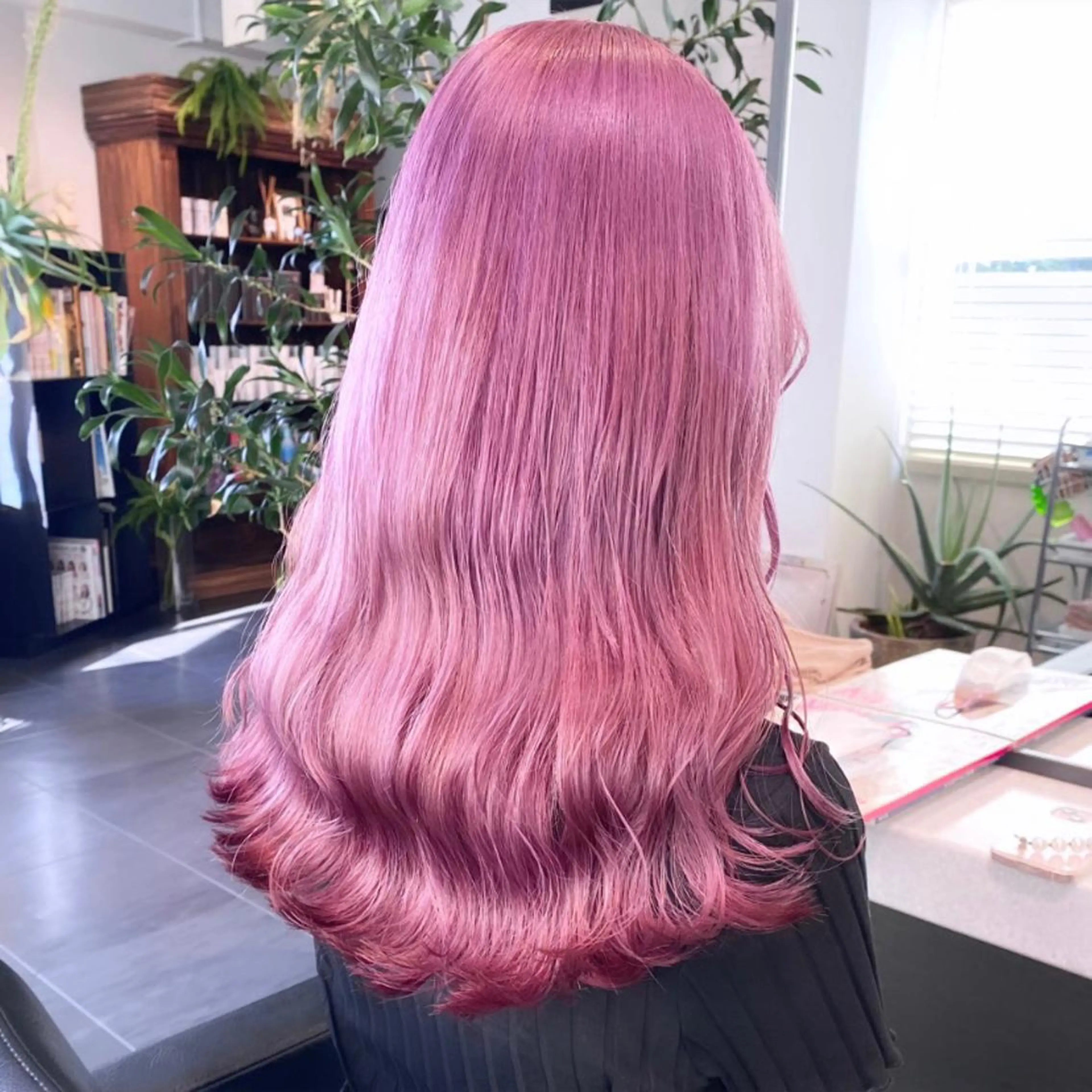 セミロング カラー 💗ガーリーヘア🎀 saki💗のヘアスタイル