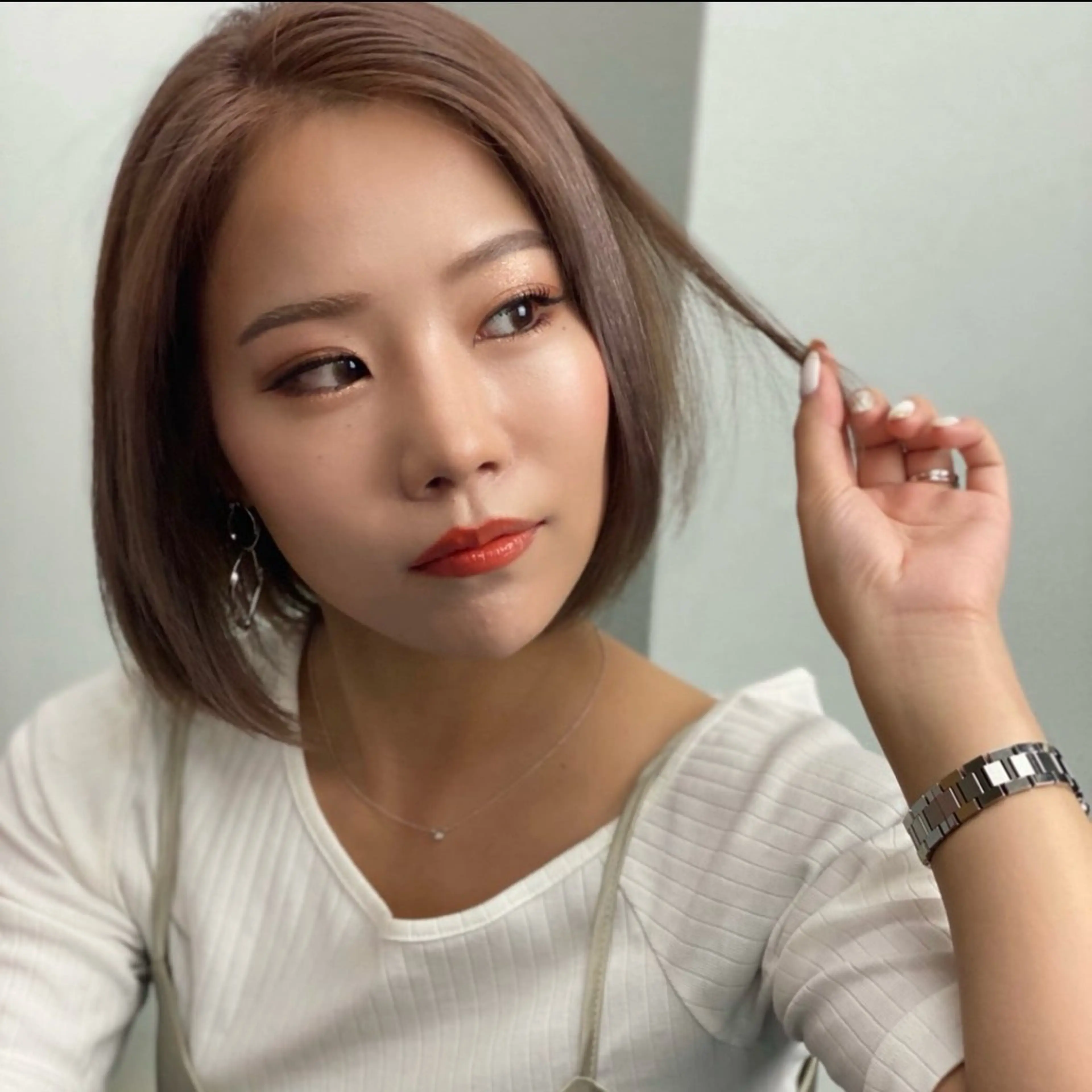 ミディアム カラー カット ヘアカラー トリートメント 🌟ブリーチ特化型 ハイトーンカラー🌟のヘアスタイル