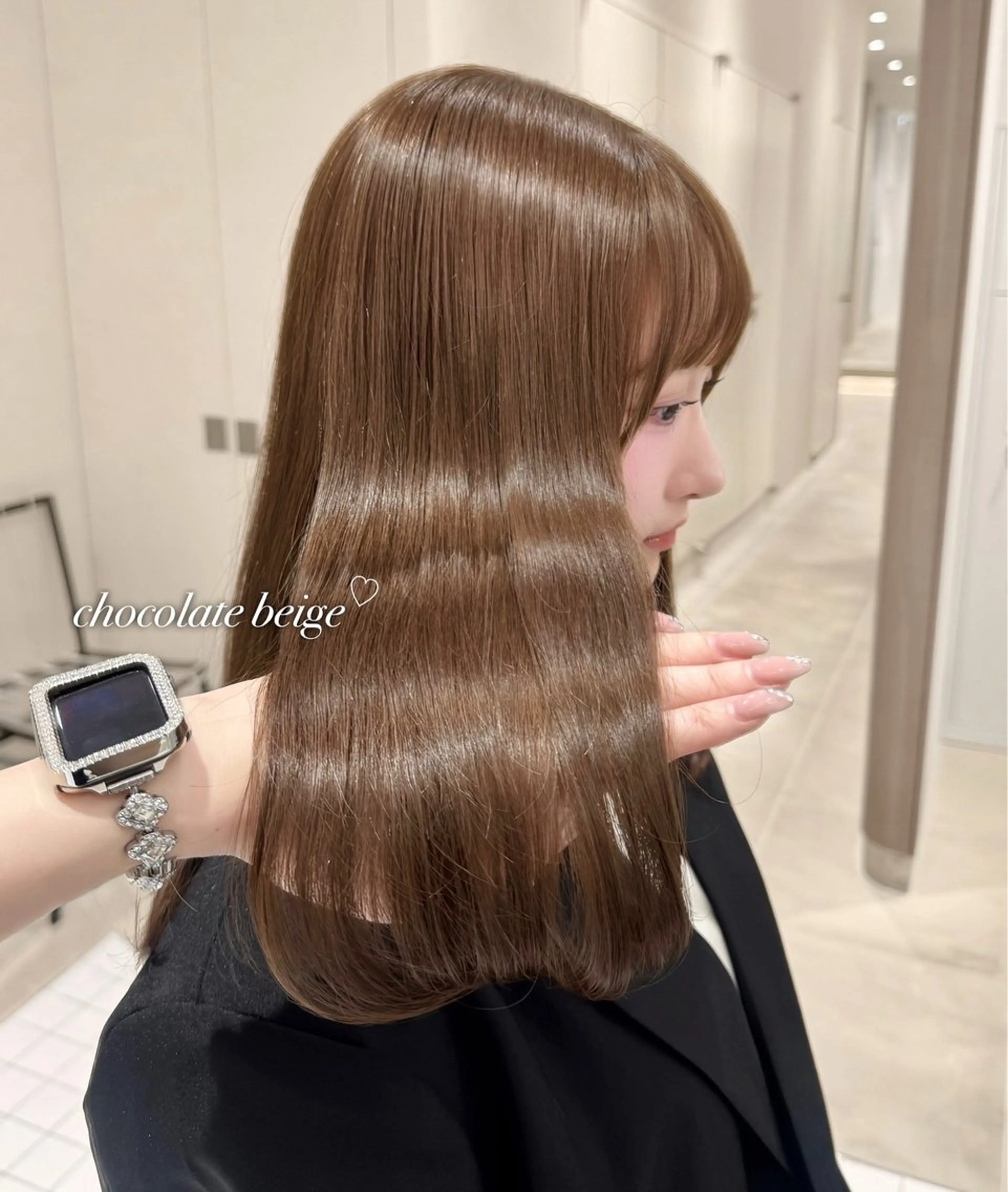 セミロング 𝑀𝐼𝐾𝑈🤍 SALOWIN銀座のヘアスタイル