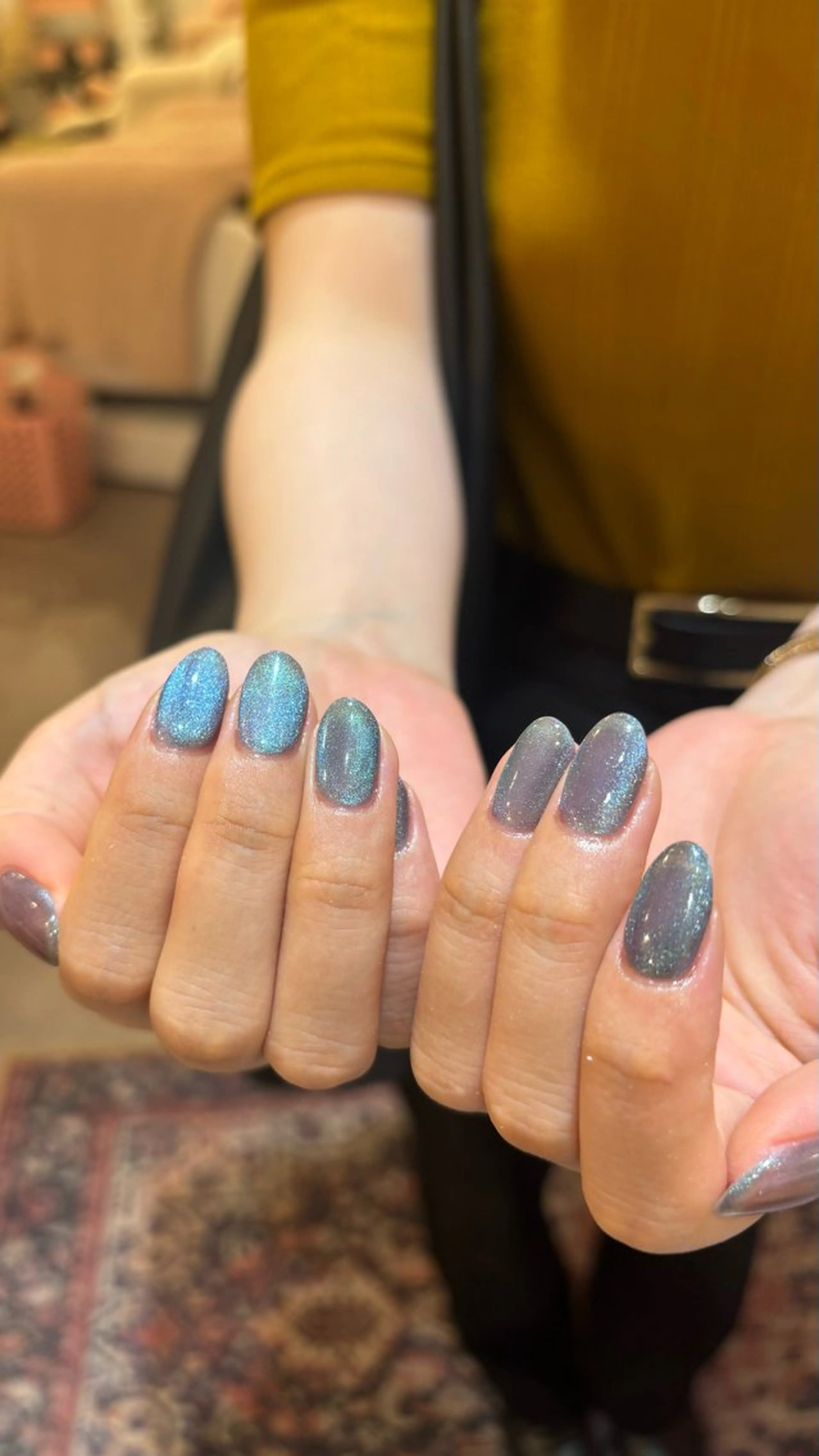 ネイル ブルー マグネットネイル 〖IEN〗Soura (ソウラ/想来)のネイルデザイン