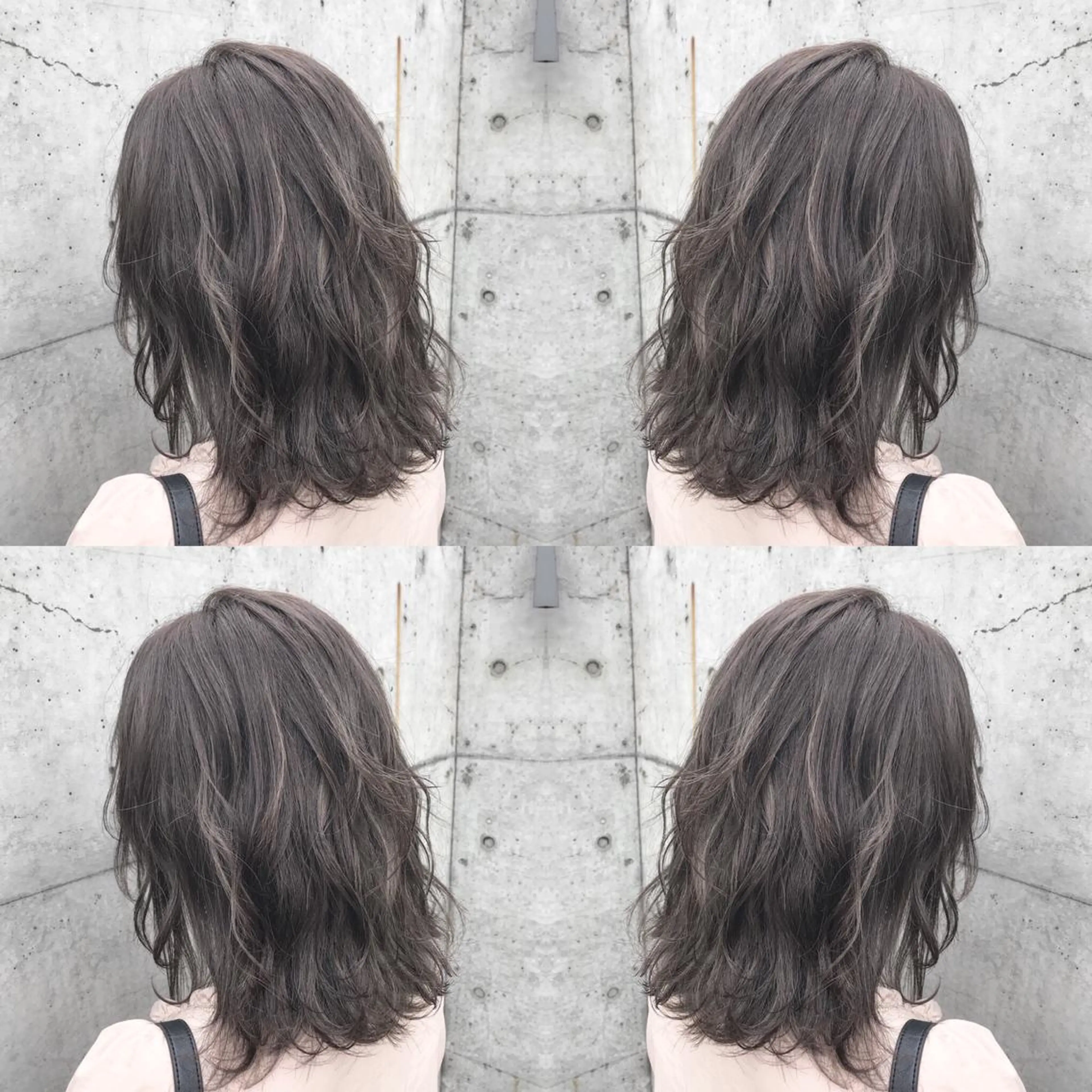 ミディアム カラー ヘアアレンジ グレージュ ハイライトカラー イルミナカラー ハイライト 垢抜け案内人 鈴木聖矢✂️のヘアスタイル