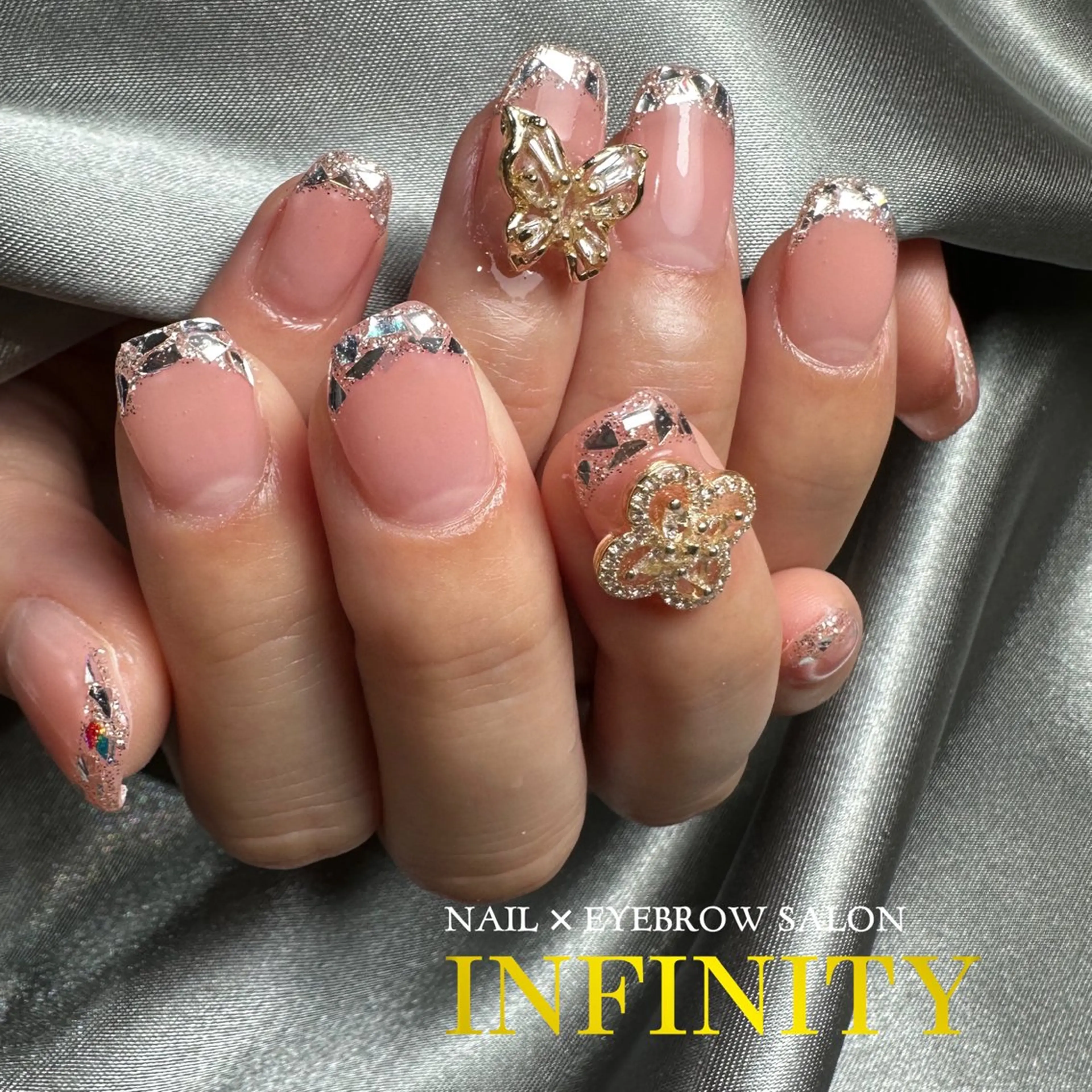 ネイル フレンチネイル ガラスフレンチ ハンドネイル INFINITY所属・INFINITY nailのネイルデザイン