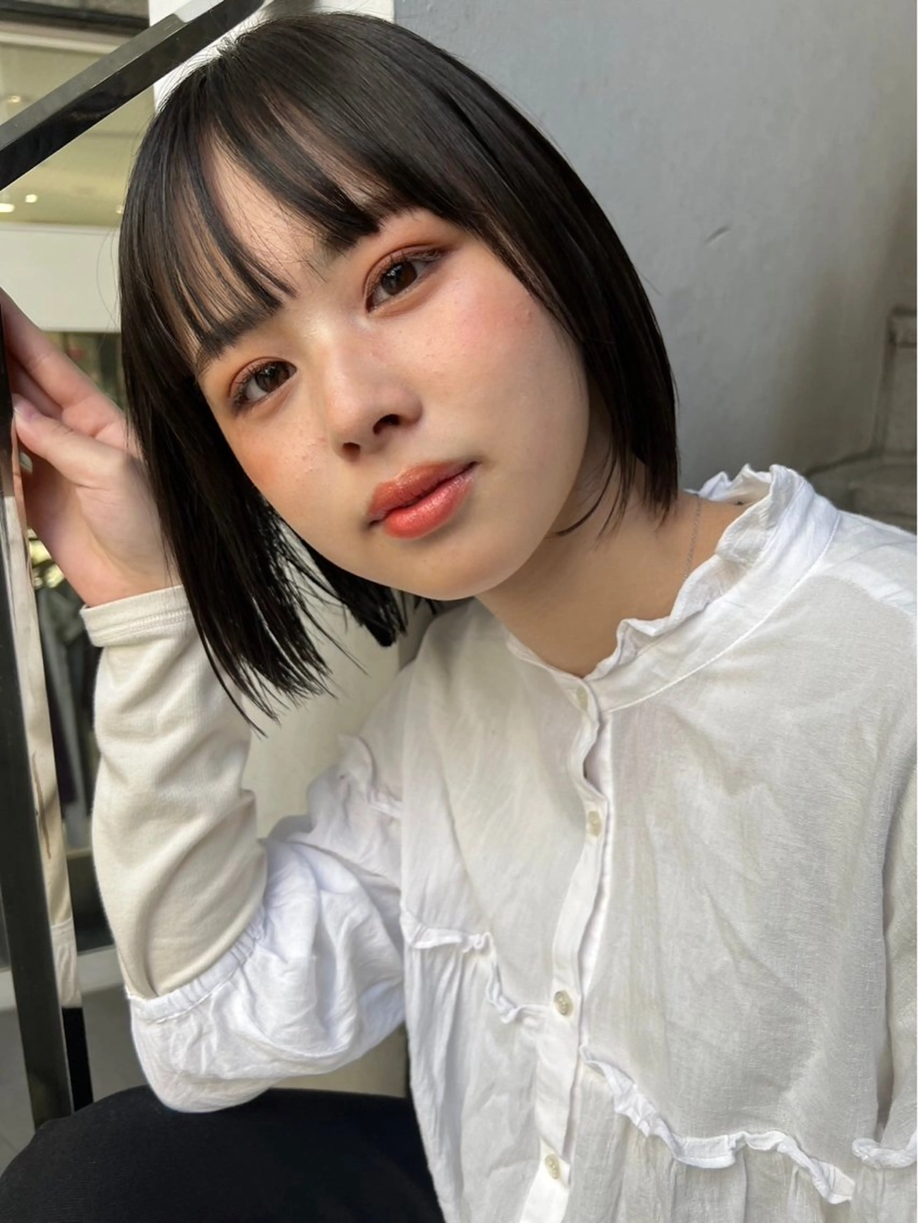 ミディアム 横浜/ブリーチ/ ダブルカラー/RINのヘアスタイル