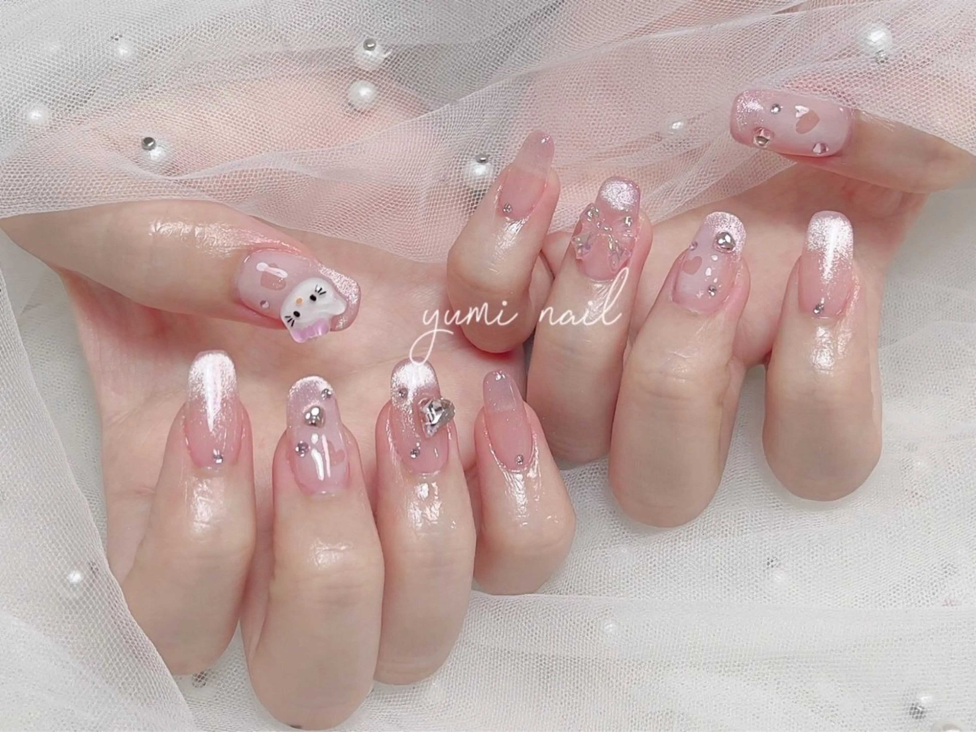 ネイル 𝐲𝐮𝐦𝐢🎀 長さ出しデザイン専門のネイルデザイン