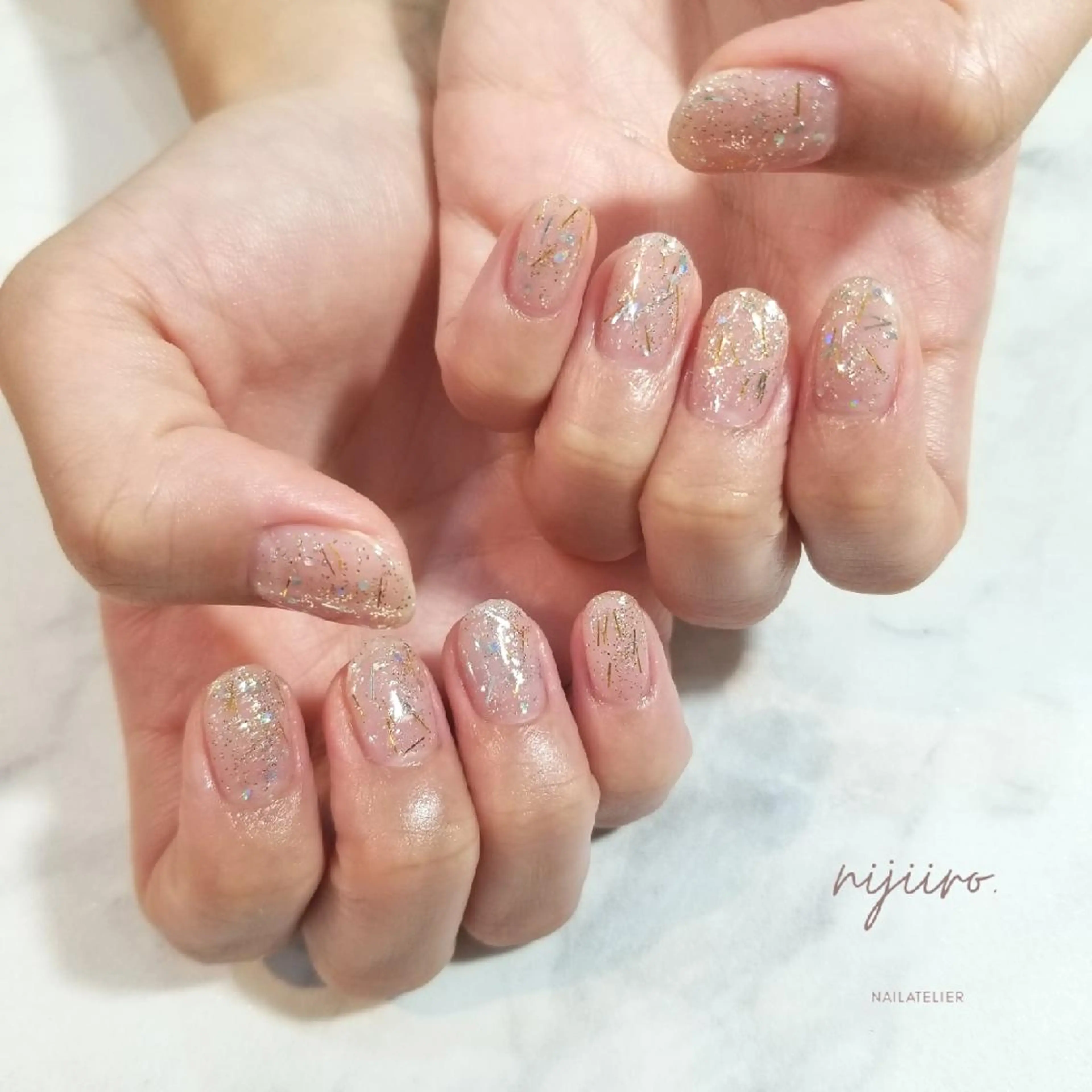 ネイル キラキラネイル ラメ(グリッター) ハンドネイル nailatelier nijiiro.所属・nijiiro🌈 サトウのネイルデザイン