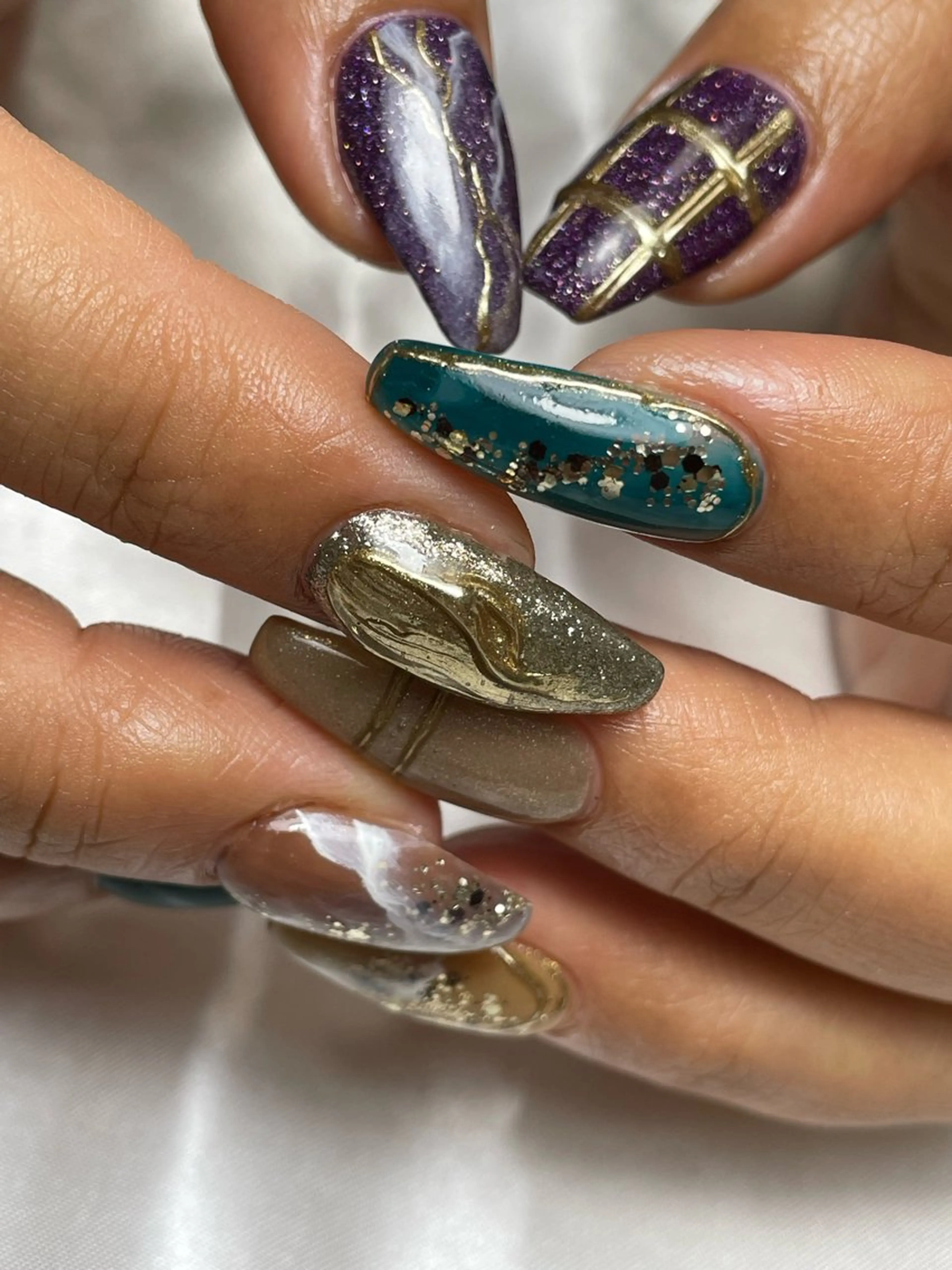 ネイル フラッシュネイル ミラーネイル ニュアンスネイル シンプルネイル BavardageNail所属・Bavardage Nailのネイルデザイン