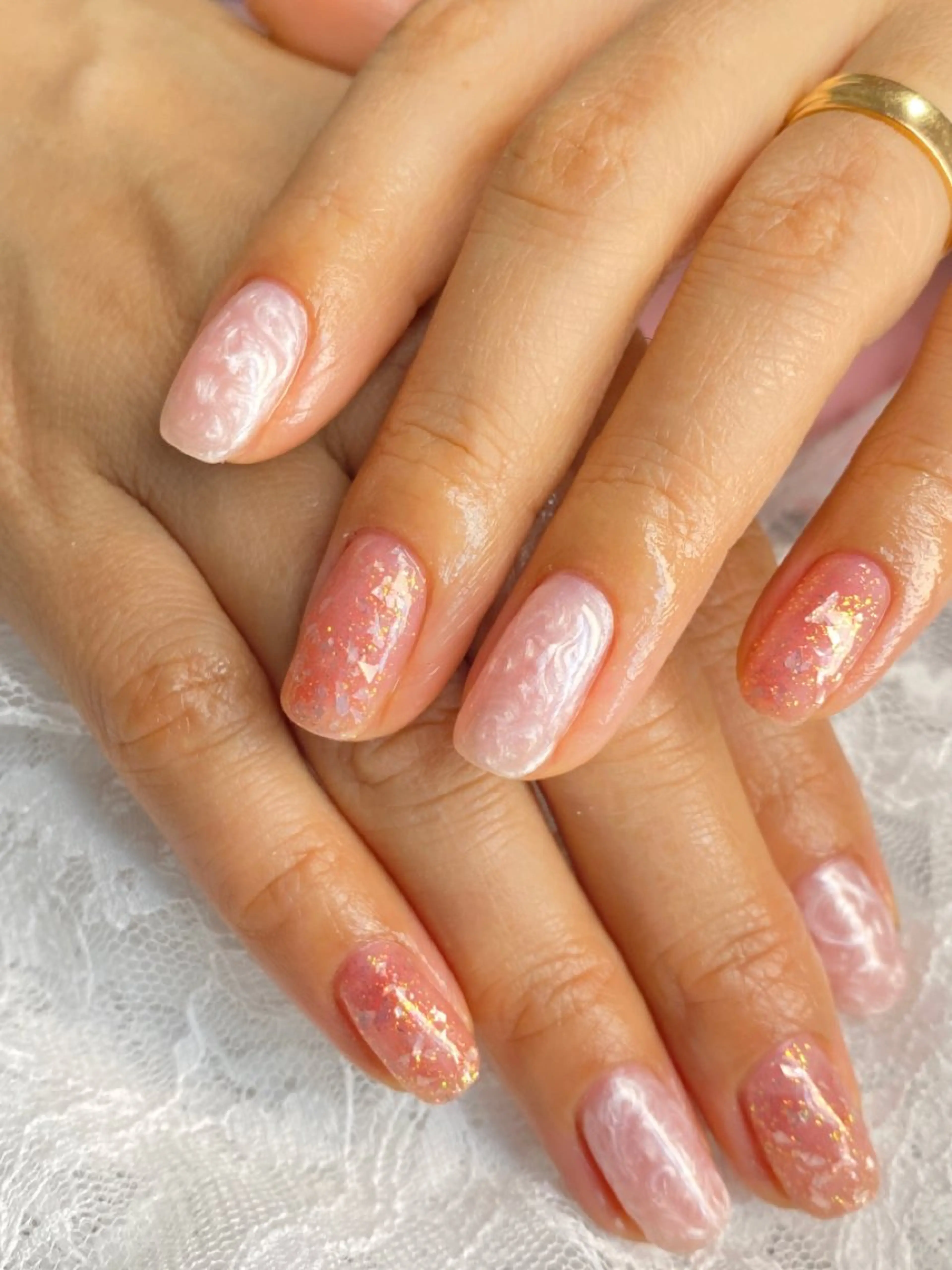 2色ネイルデザインの写真