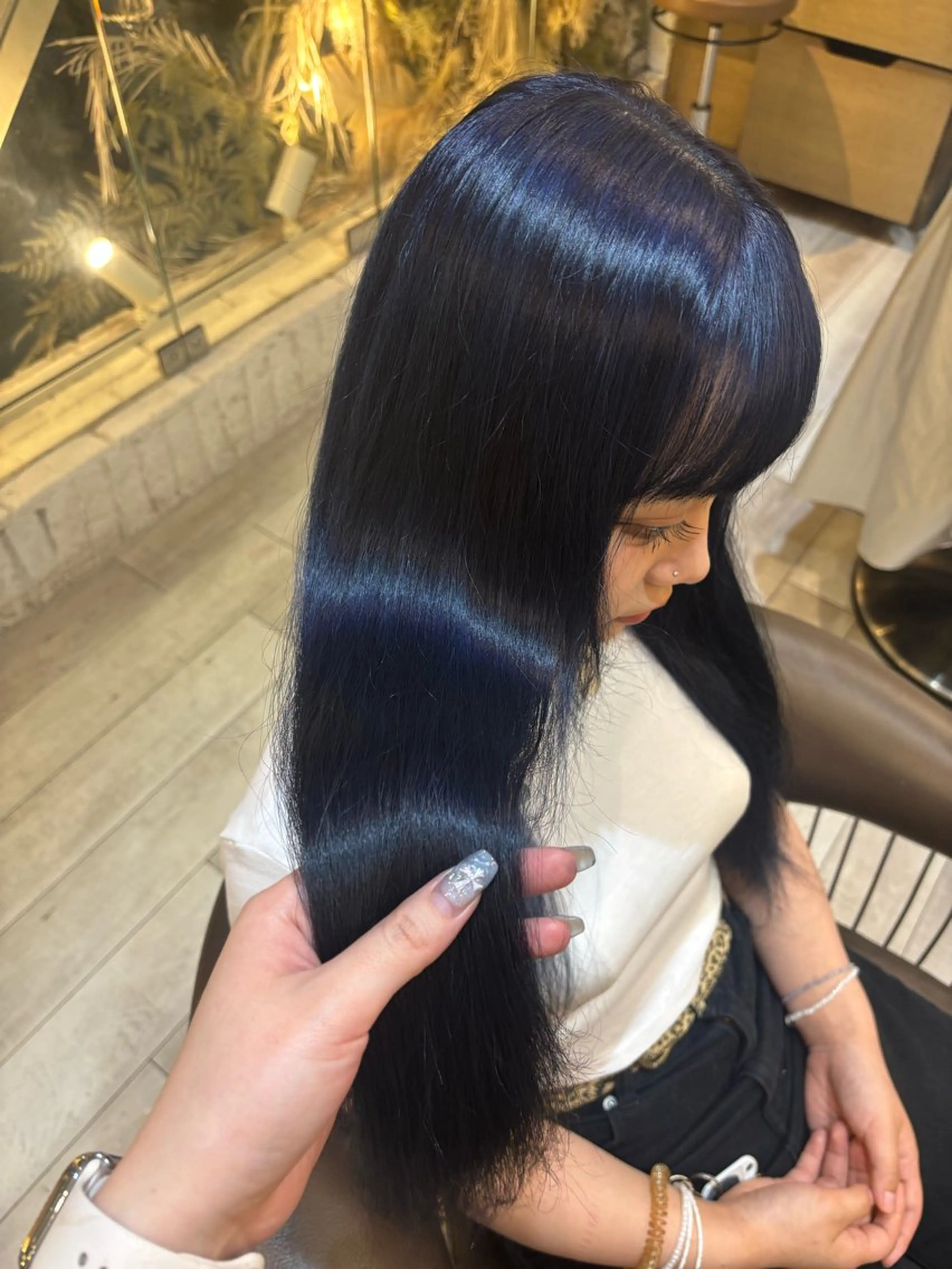 ロング ヘアカラー Sena 🩶 cloe 新宿のヘアスタイル