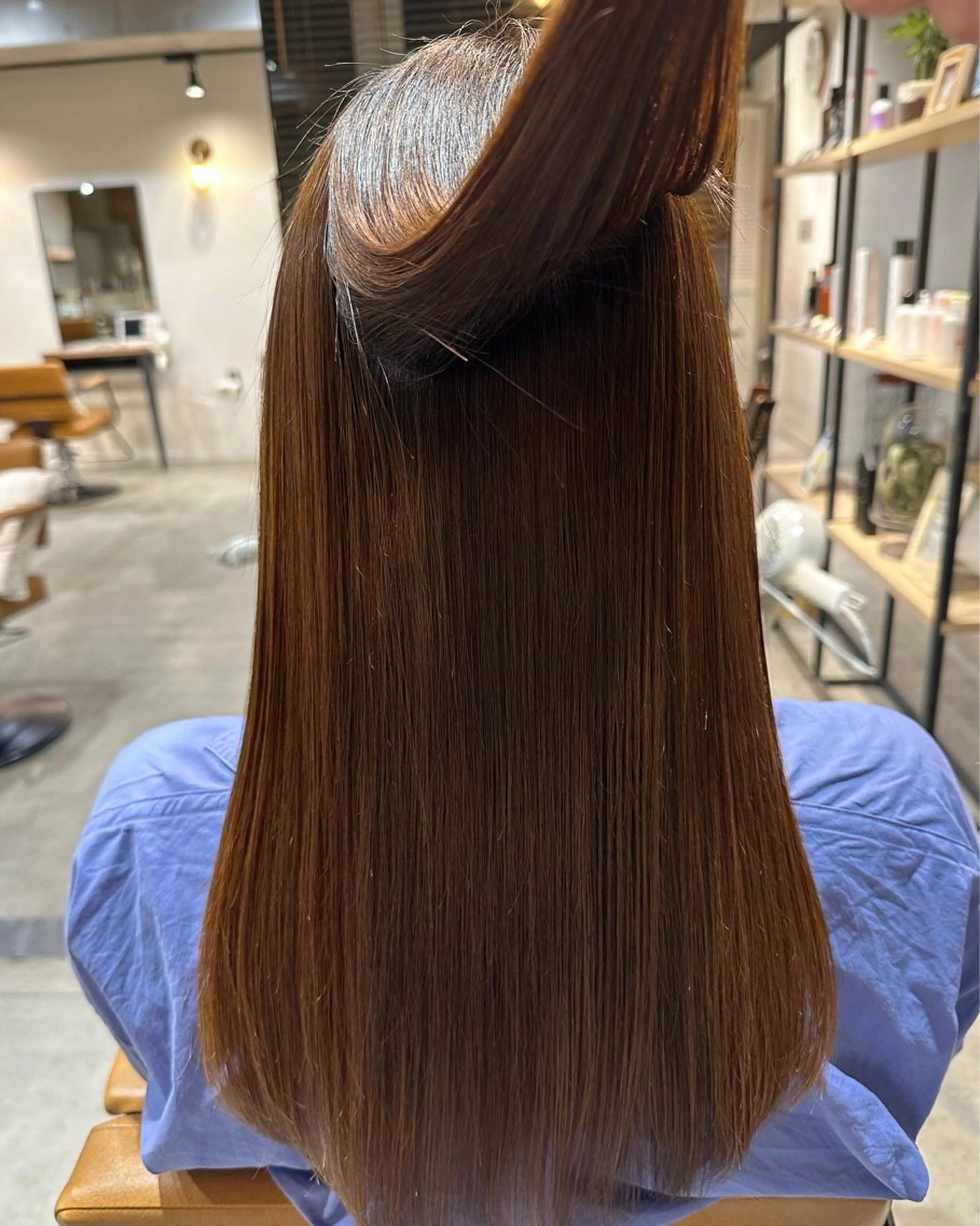 ロング トリートメント 韓国レイヤー・ボブ/ 暖色⭐️優香⭐️のヘアスタイル