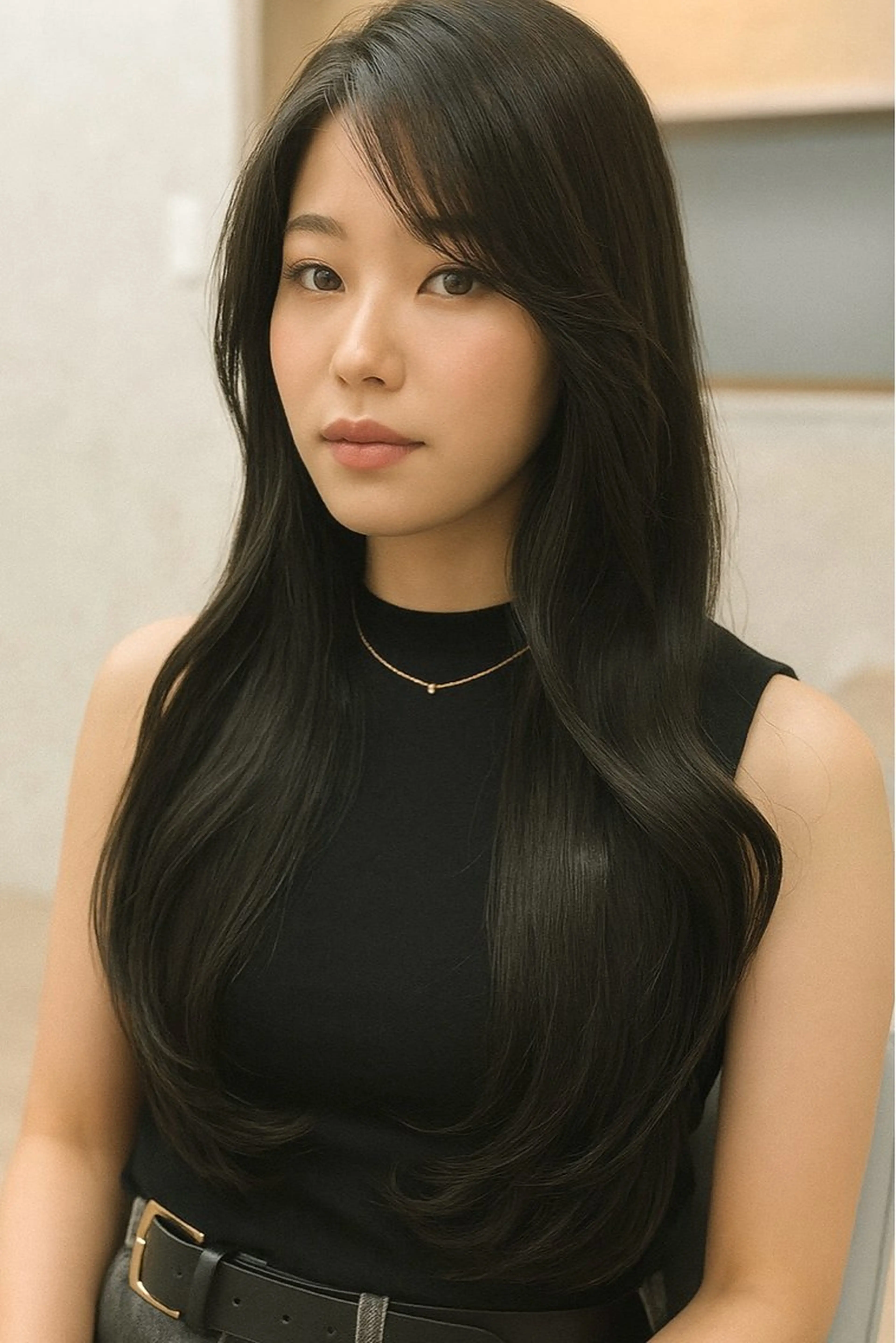 ロング カット ヘアカラー ✨韓国ヘア✨ レイヤー✂️鎌倉楓麻のヘアスタイル