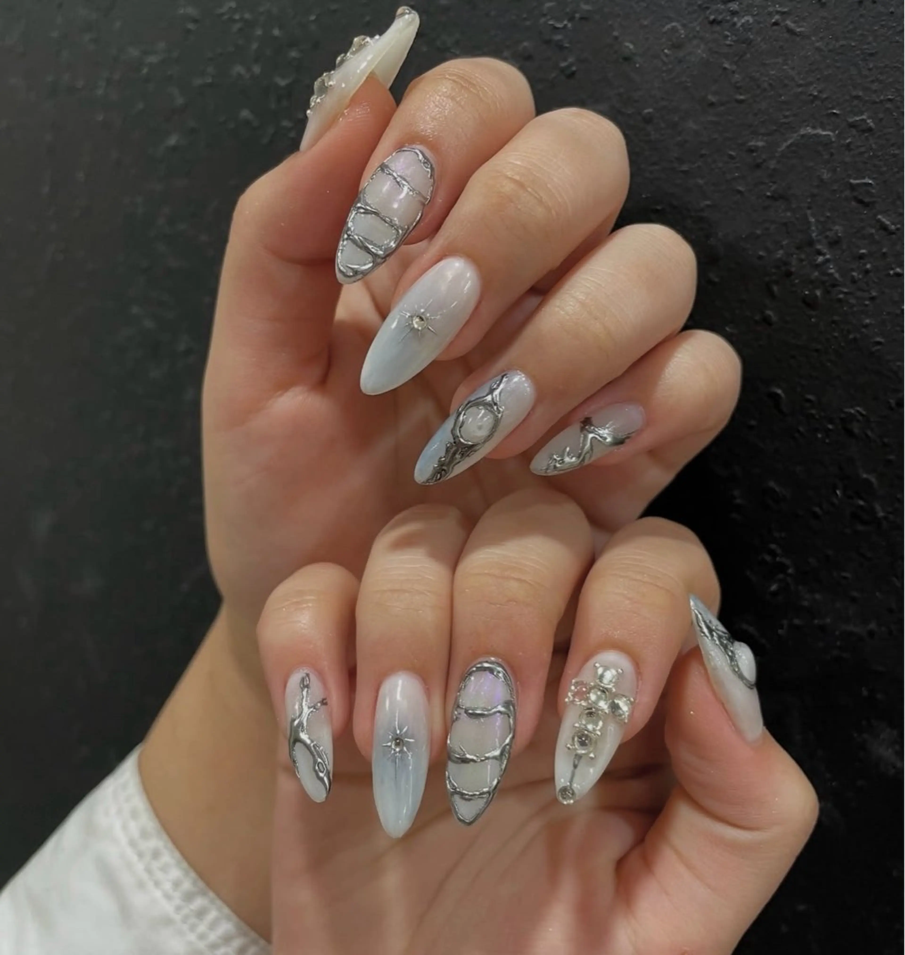 ネイル 韓国ネイル 持ち込み ニュアンスネイル ネイルチップ ハンドネイル TABI ANA.CHUOのネイルデザイン