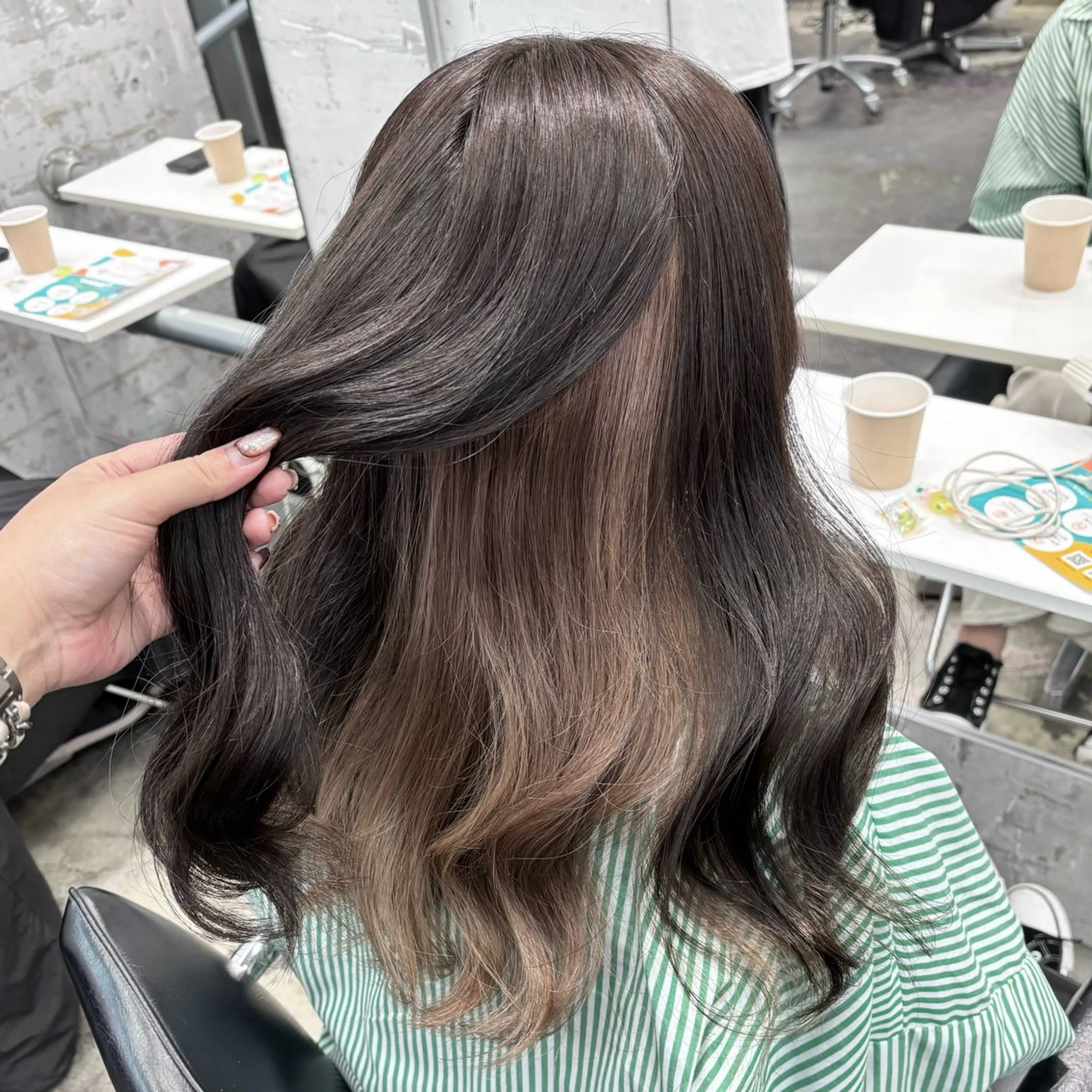 ロング カラー ベージュカラー インナーカラー 🥀モテ暖色× エクステ🥀あかりのヘアスタイル