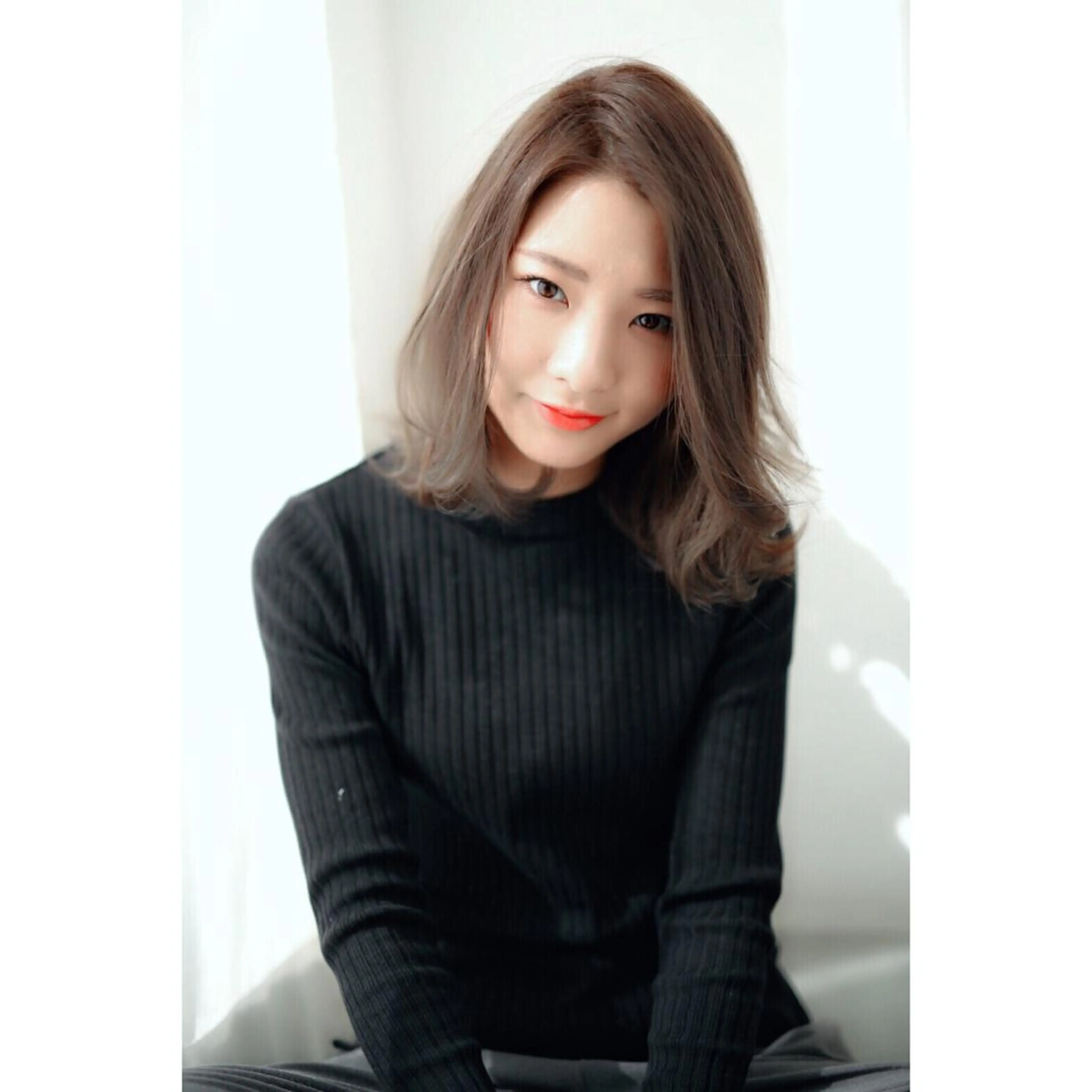 ミディアム カラー カット ヘアカラー fio マナミのヘアスタイル