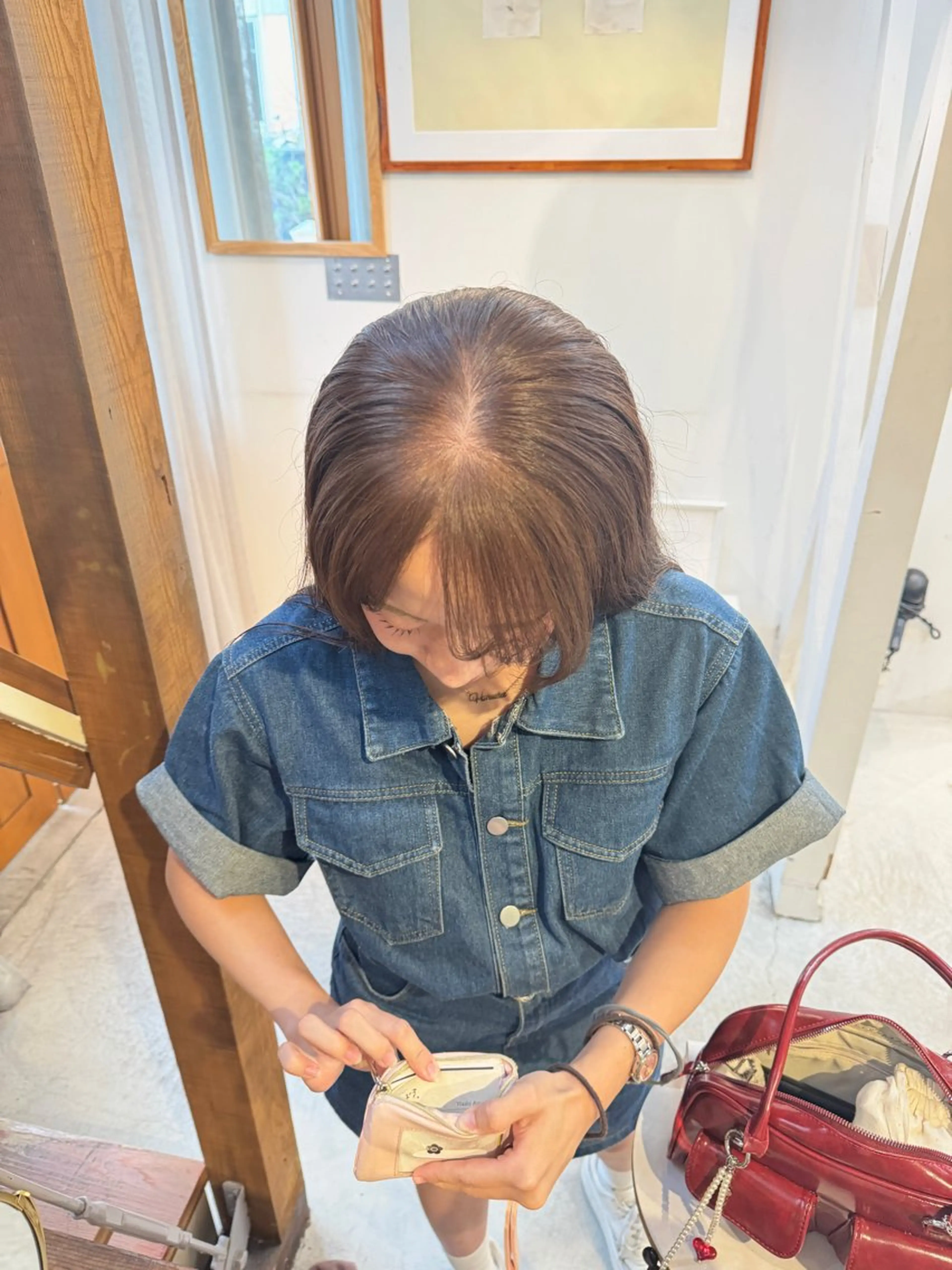 ロング カラー カット ヘアカラー トリートメント 透明感カラー/ハイト ーン/メイク/umiのヘアスタイル