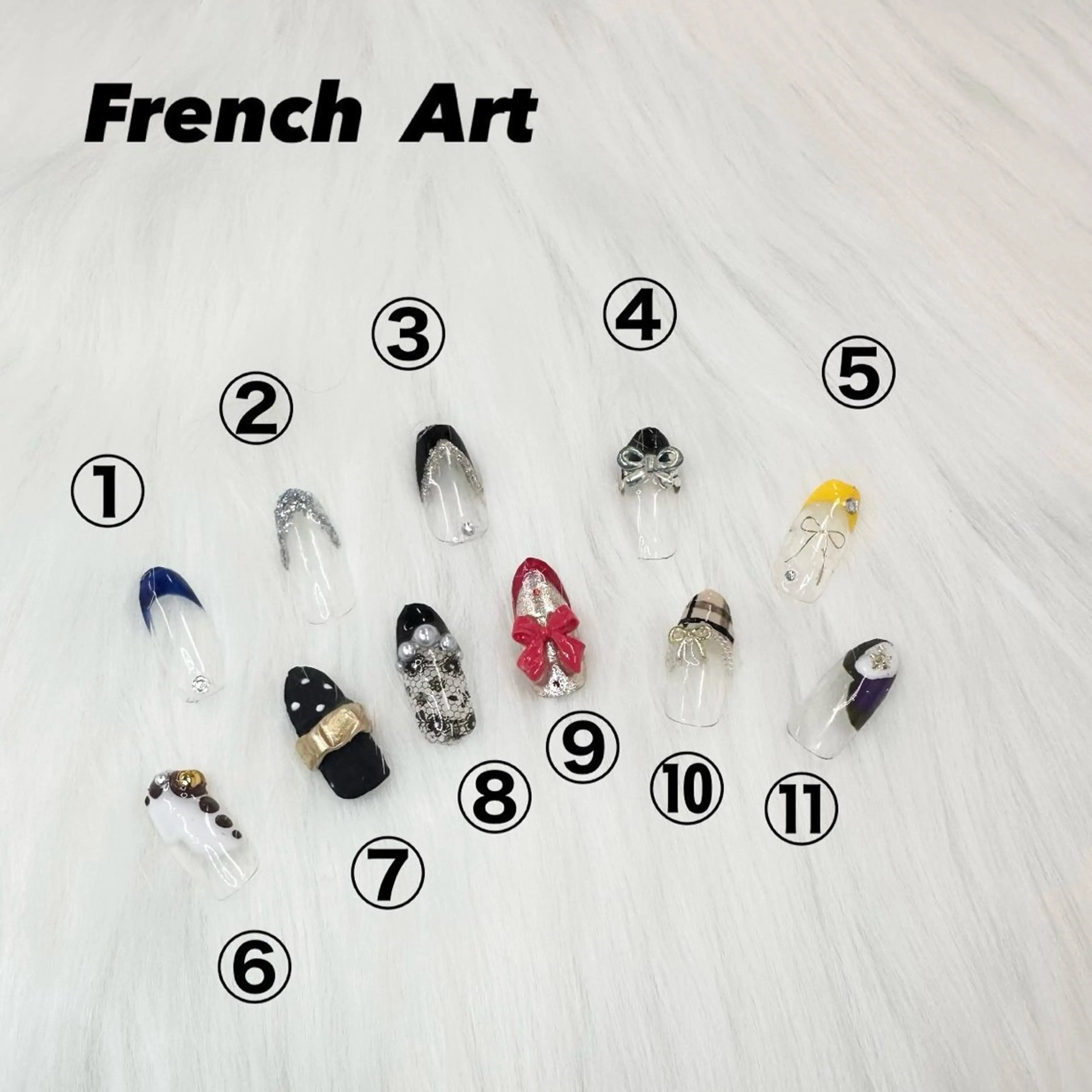 .【オフなし】フレンチ+写真アート2本付 0円の写真