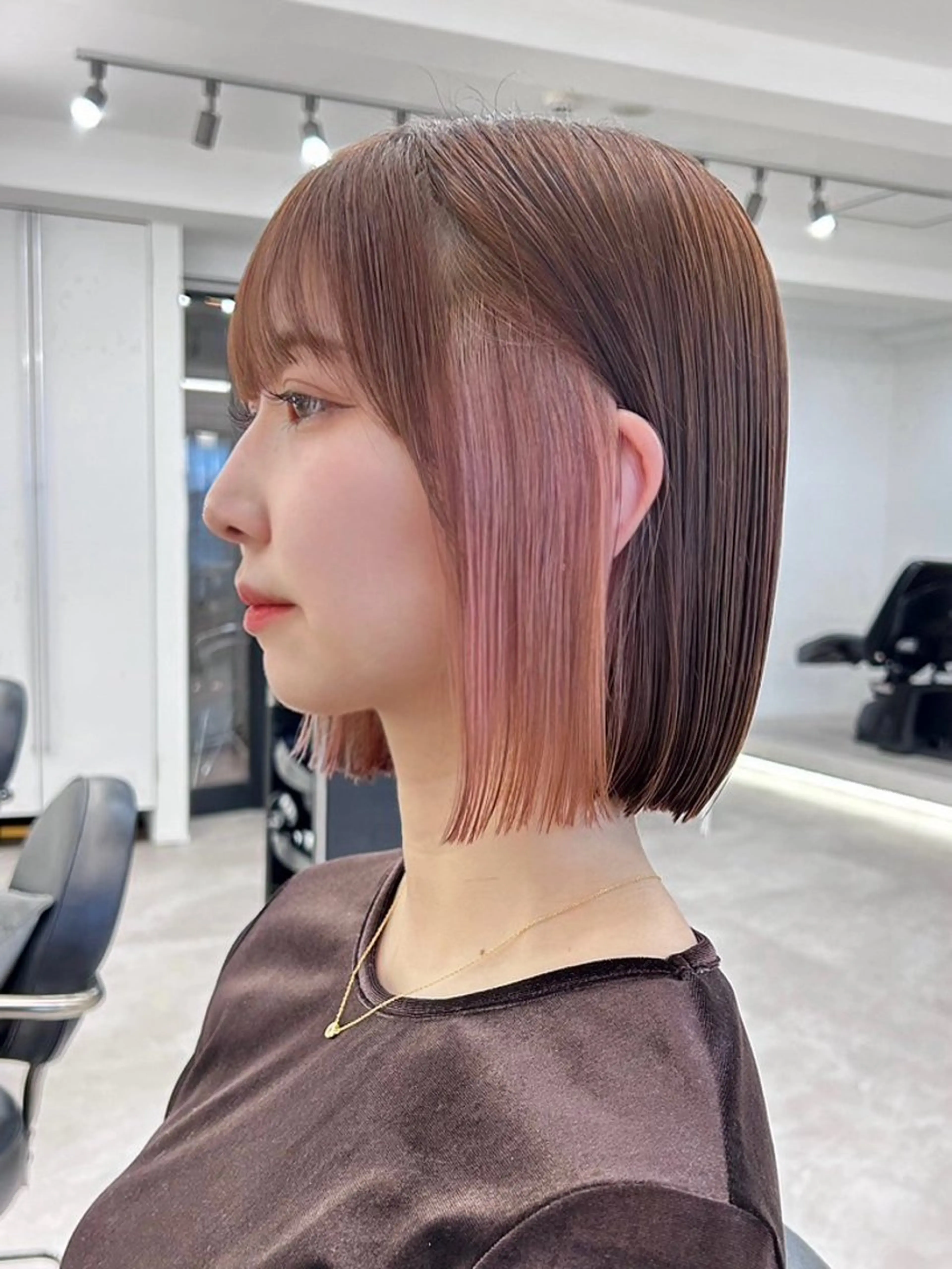 ショート カラー 切りっぱなしボブ 前下がりボブ ショートボブ 黒髪 ボブ ショート/ ボブ/今井皓のヘアスタイル