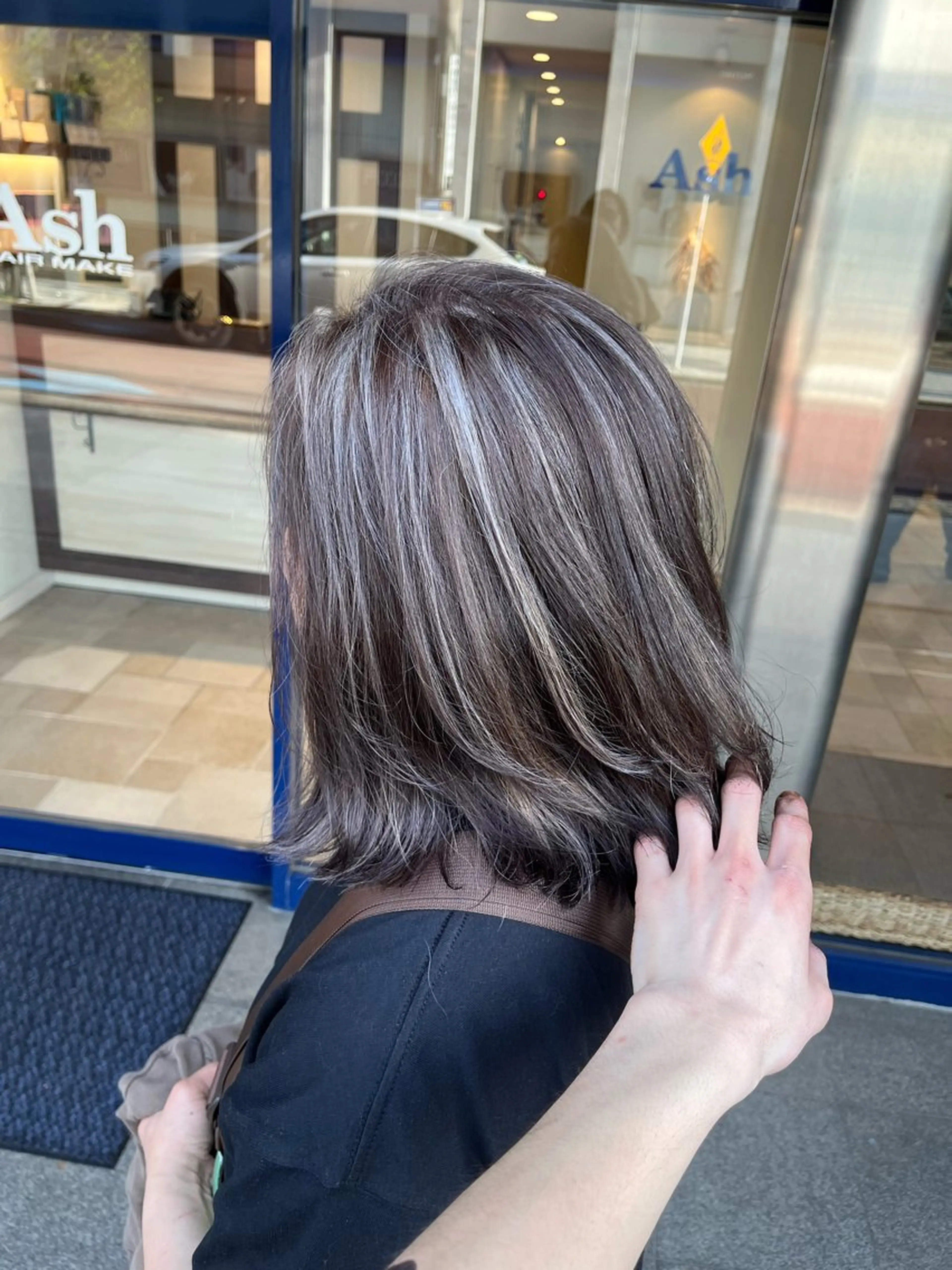 ミディアム カラー 大人透明感艶カラー 寺田稜のヘアスタイル