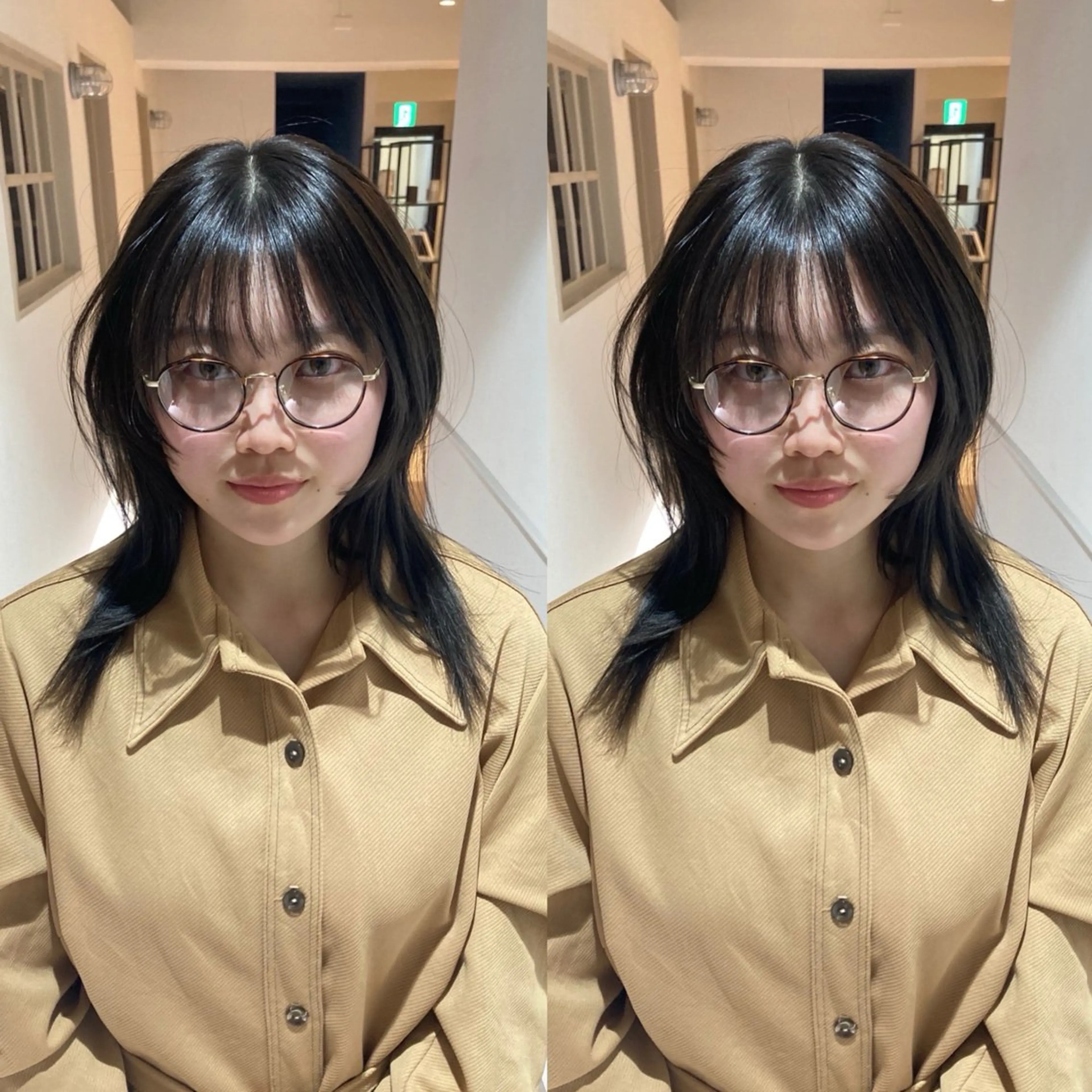 セミロング カラー レイヤーカット schon所属・み うのヘアスタイル