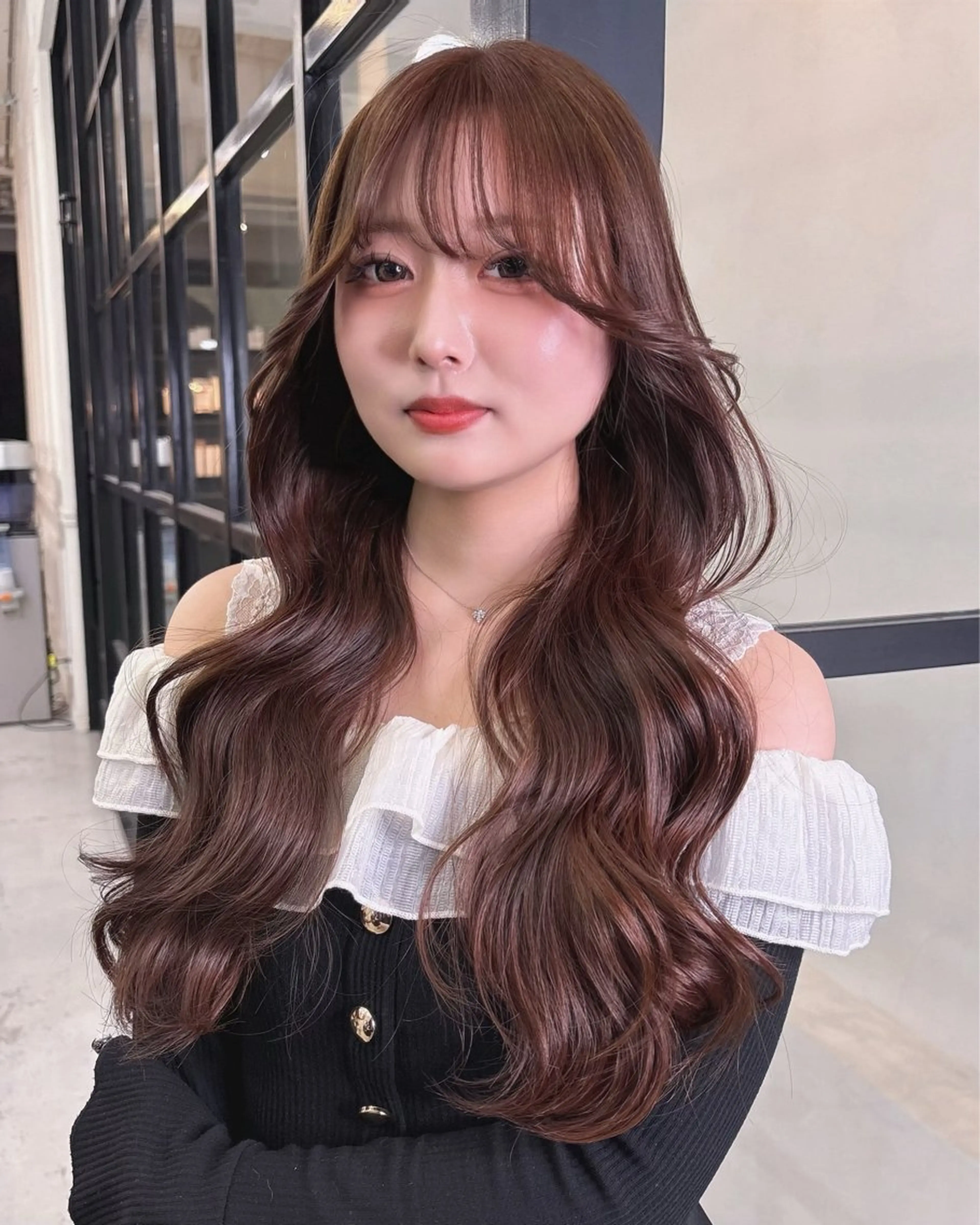 ロング レイヤーカット カット ヘアカラー Maison Halu YUKIのヘアスタイル