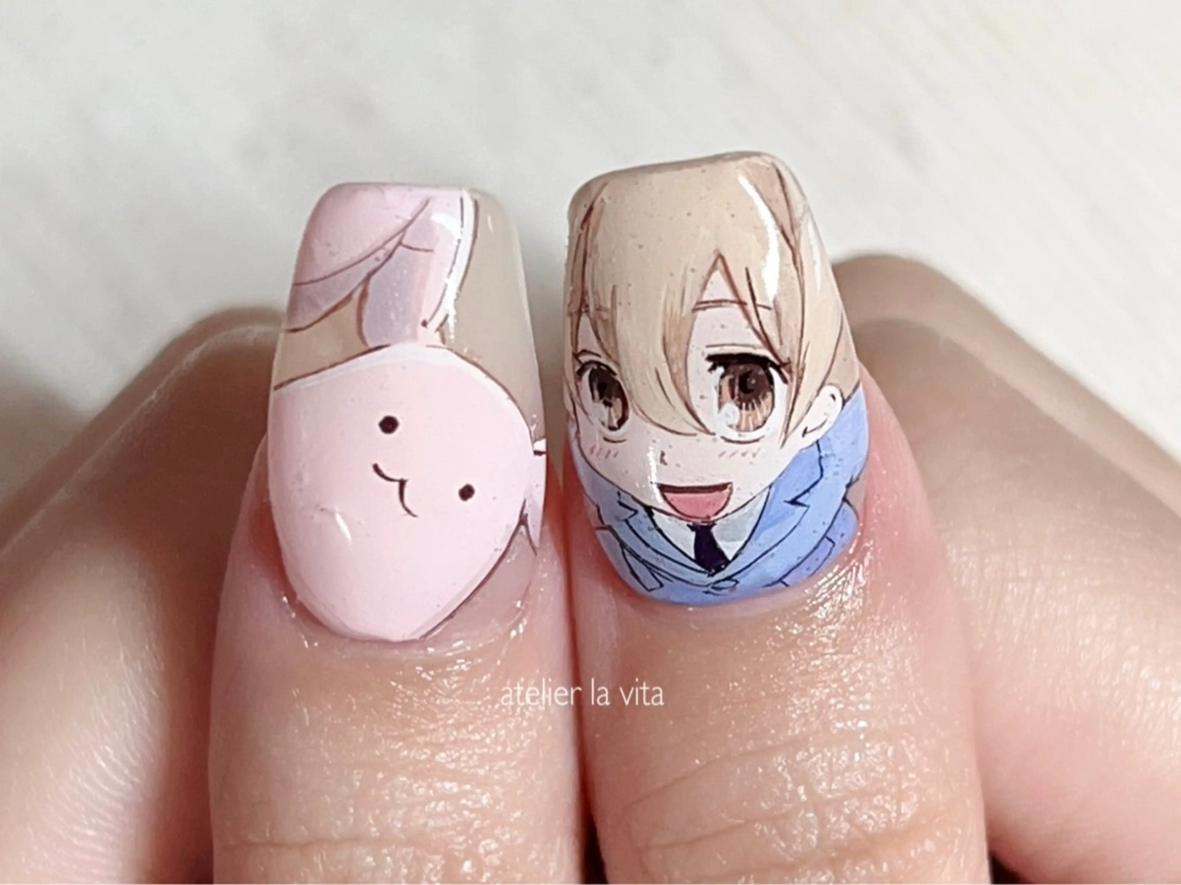 ネイル 氷ネイル・うるうるネイル マグネットネイル メンズネイル ニュアンスネイル スカルプネイル atelier la vita所属・lavita. mimuraのネイルデザイン