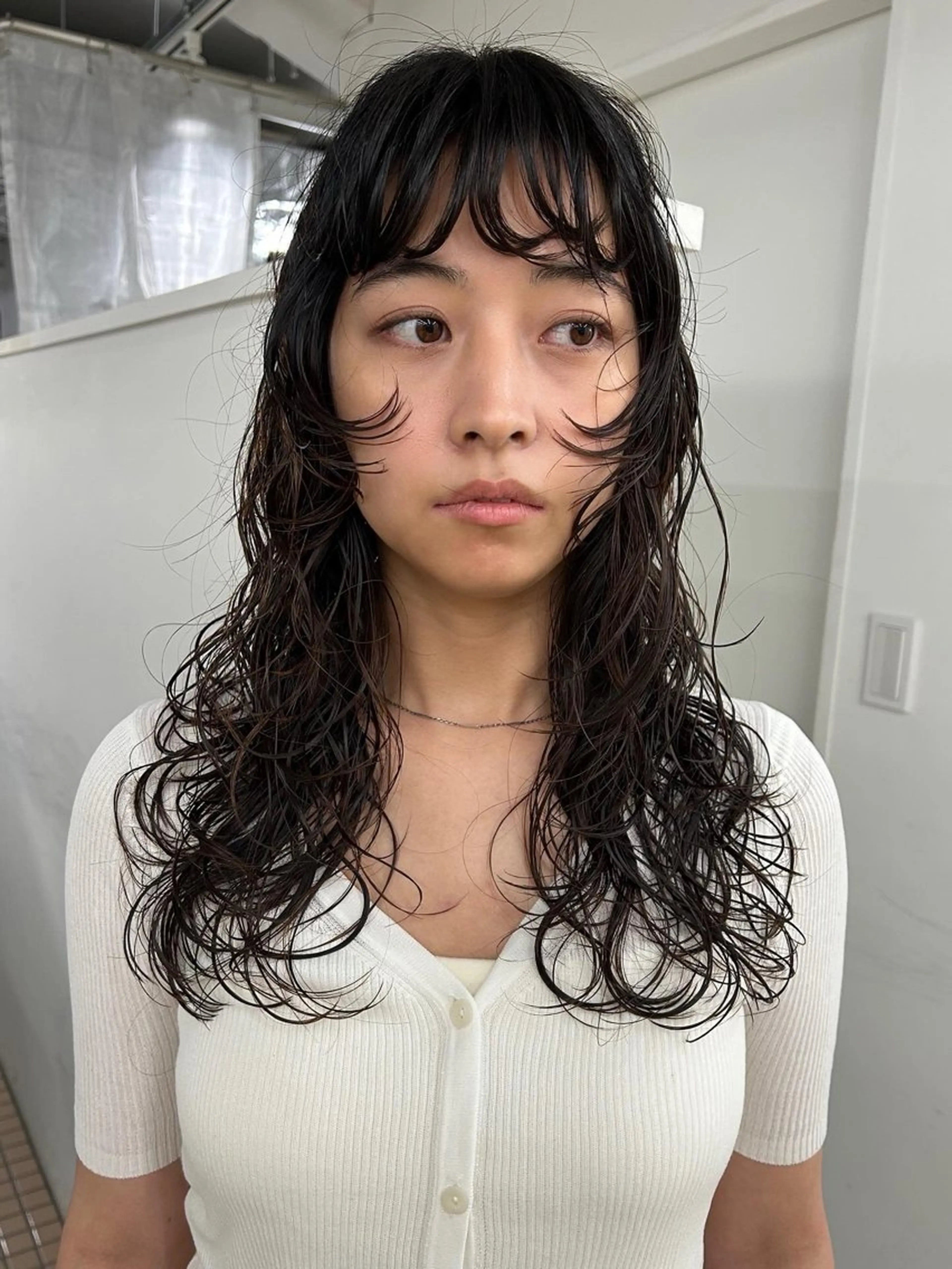 セミロング パーマ カット パーマ hen所属・心斎橋/レイヤー/ ブリーチ/モエのヘアスタイル