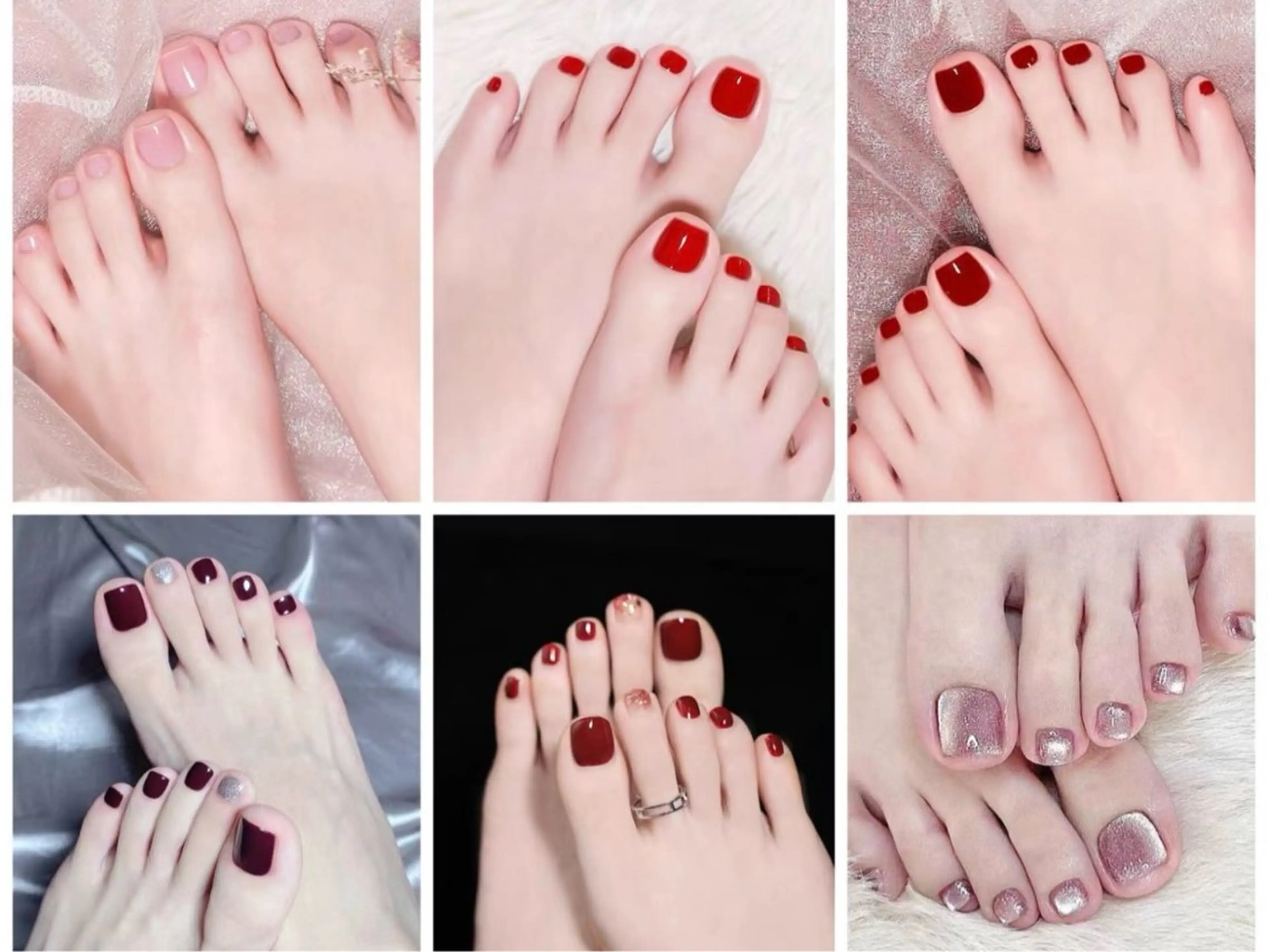 Foot❤️‍🔥ワンカラー /フッラッシュネイル👣親指パーツ埋め尽くし可能♪ワンカラー等💕の写真