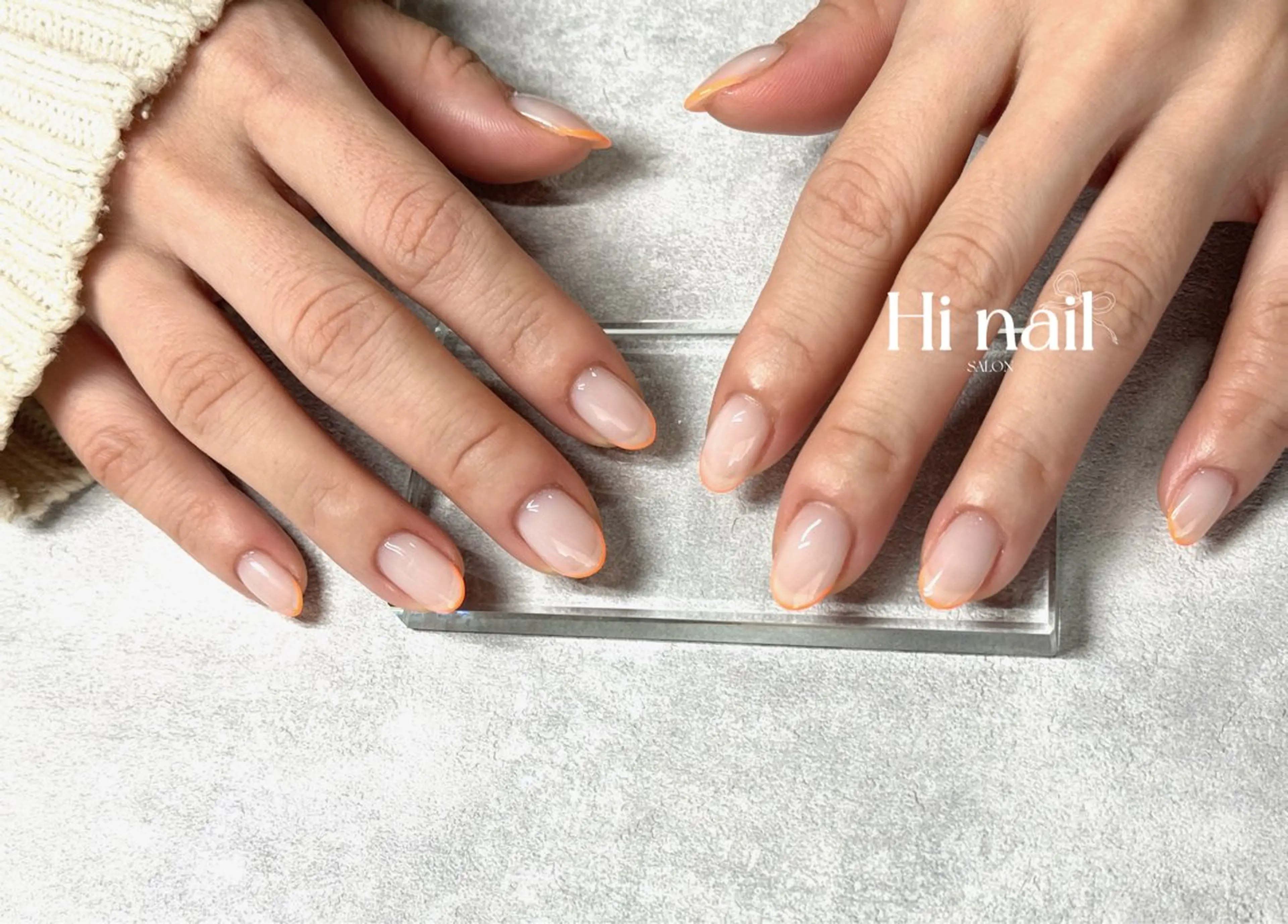 ネイル オーロラネイル 長さ出し フレンチネイル ジェルネイル マグネットネイル Hi nail 【ハイネイル】池袋のネイルデザイン