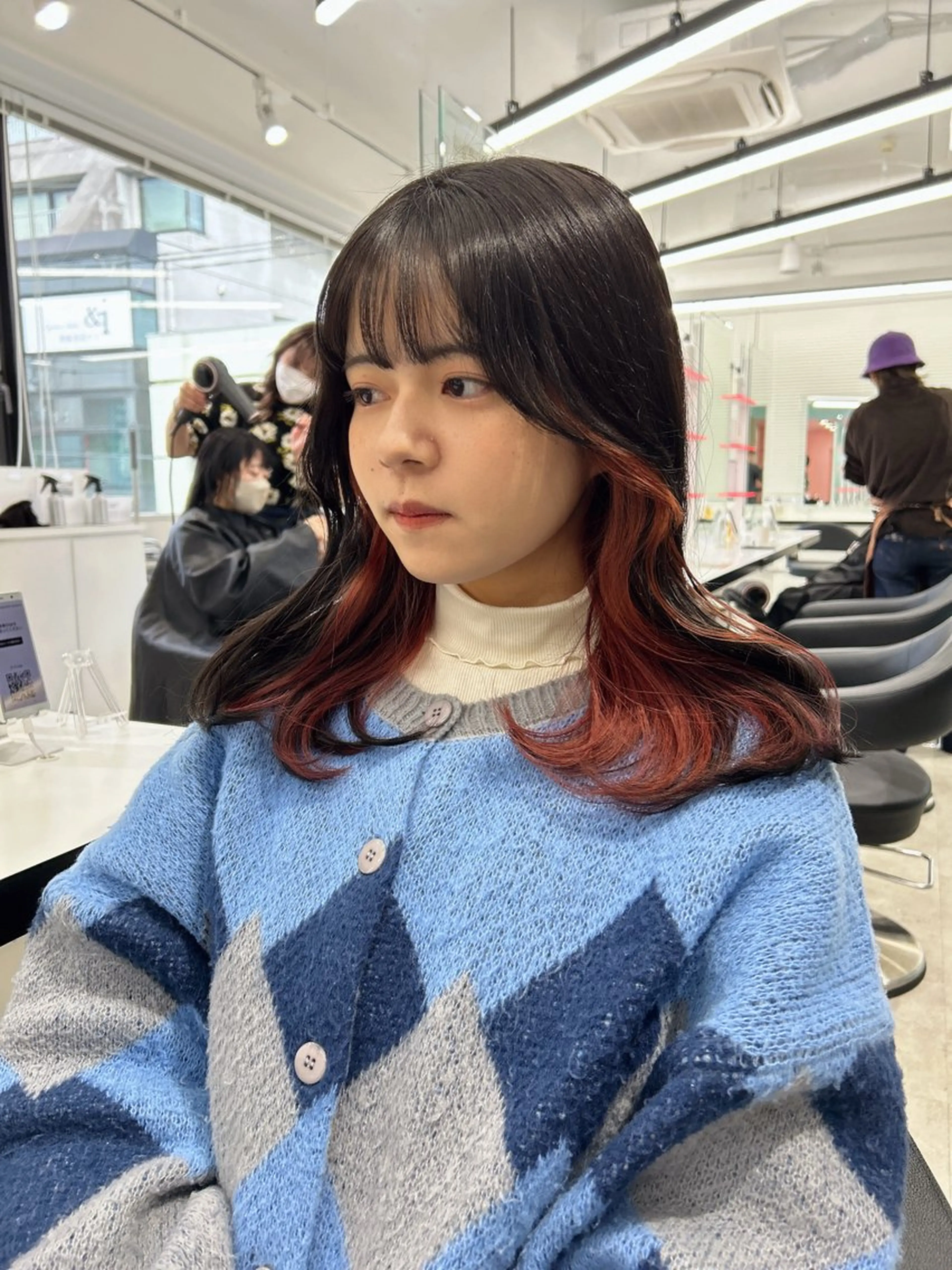 ロング カラー エフェクトブリーチ／ レイヤーカット／翔のヘアスタイル