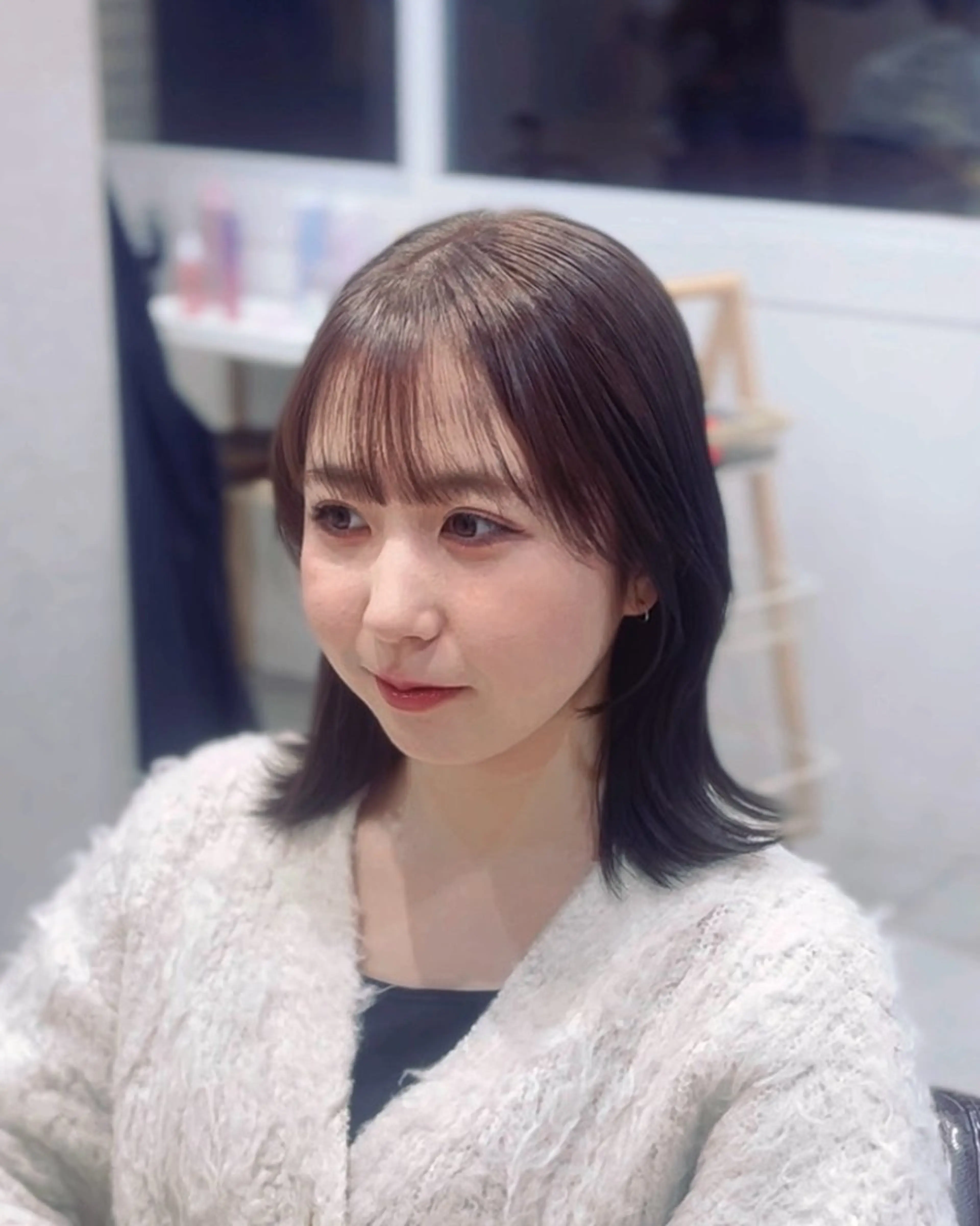 ミディアム カラー suzuka/透明感 カラー 美髪縮毛矯正のヘアスタイル