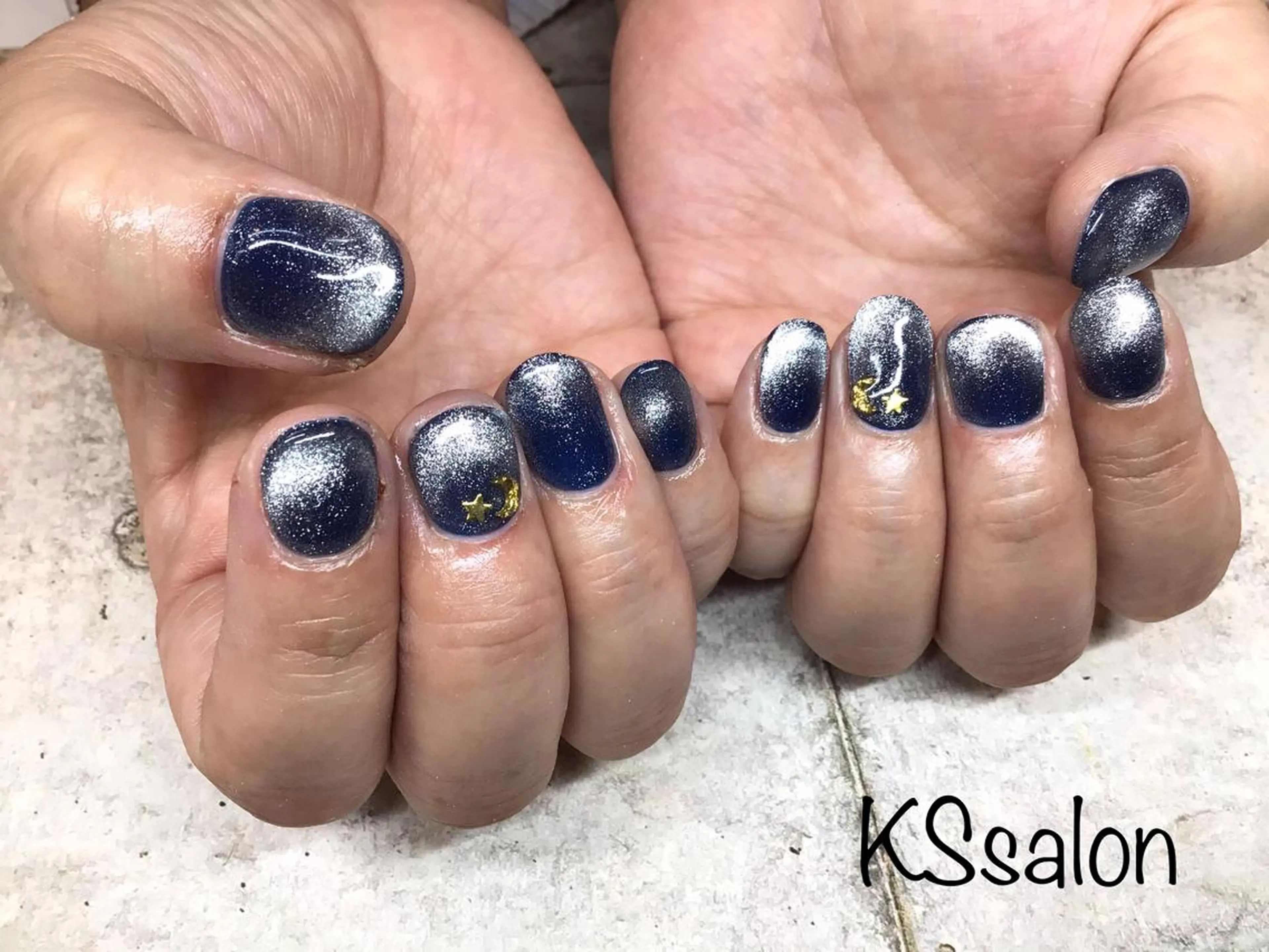 ネイル グラデーション マグネットネイル Nail Day 西院店のネイルデザイン