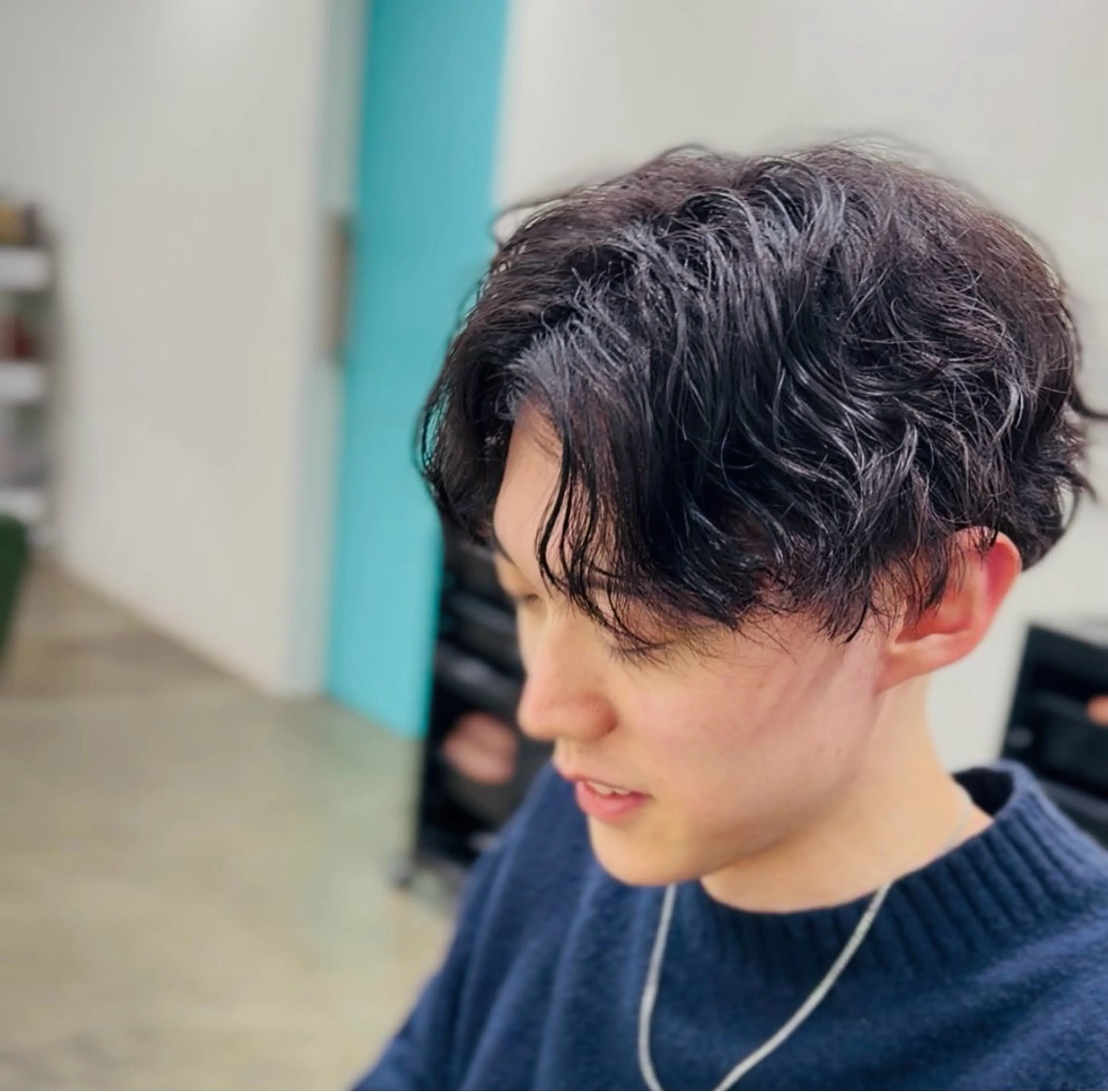 パーマ メンズ センターパート カット トリートメント 💈メンズ特化/横浜 /菊地優翔💈のヘアスタイル