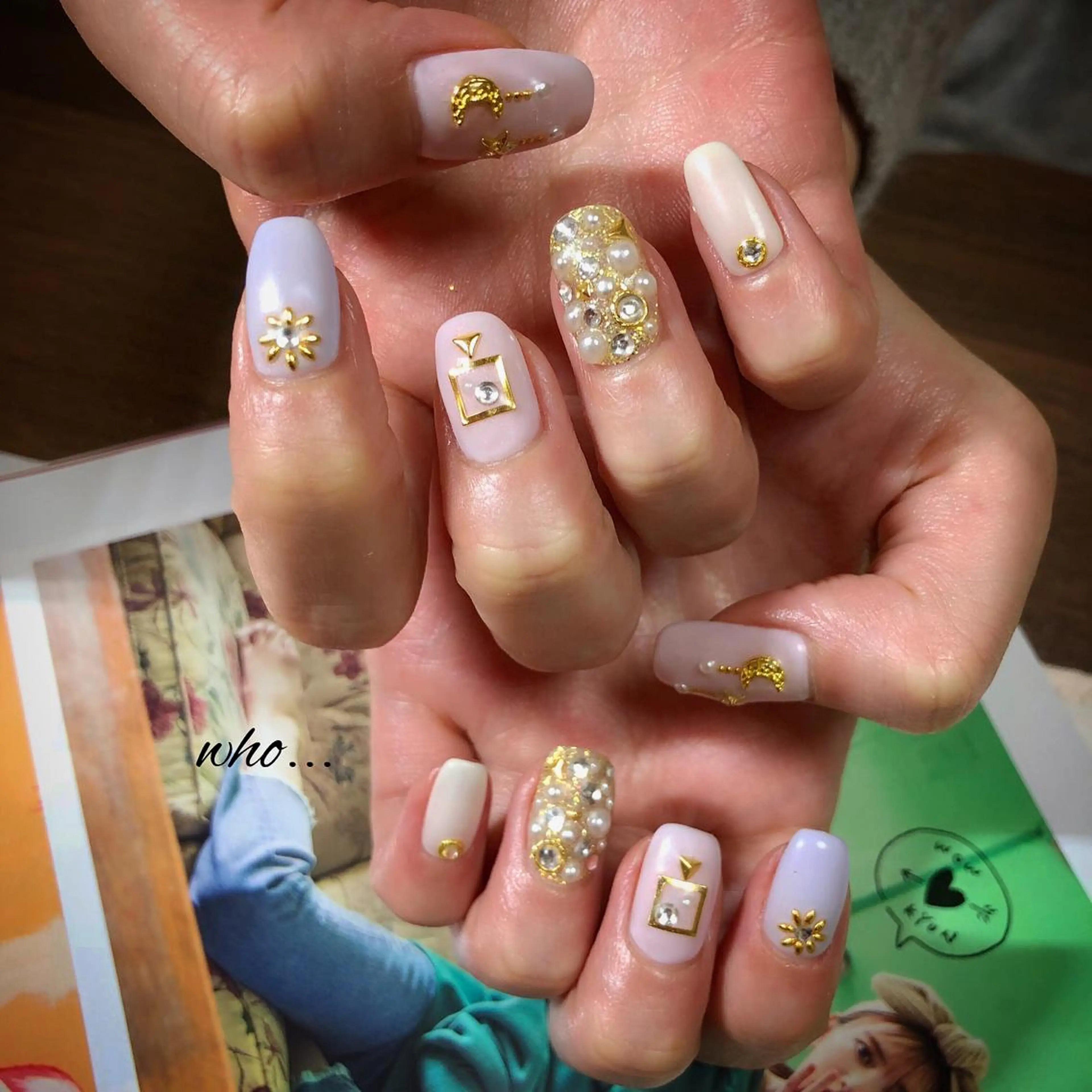 ネイル パステルネイル ストーンネイル NailSalon who...所属・n. fumikoのネイルデザイン